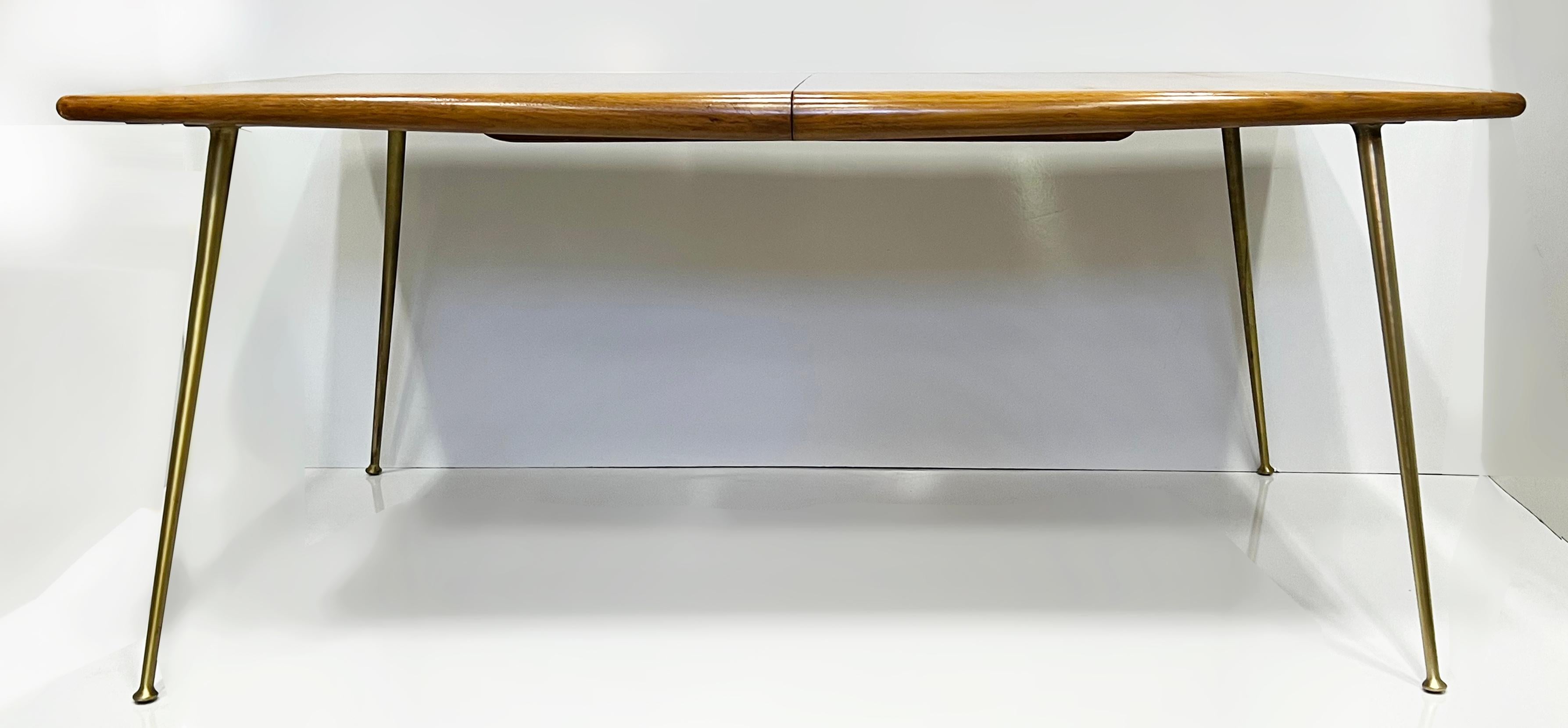 Mid-Century Modern T.H. Robsjohn Gibbings Widdicomb Boomerang Dining Table with Leaf Extension For Sale