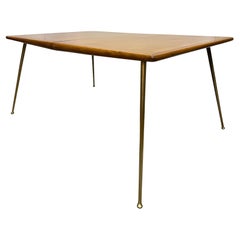 Vintage T.H. Robsjohn Gibbings Widdicomb Boomerang Dining Table with Leaf Extension