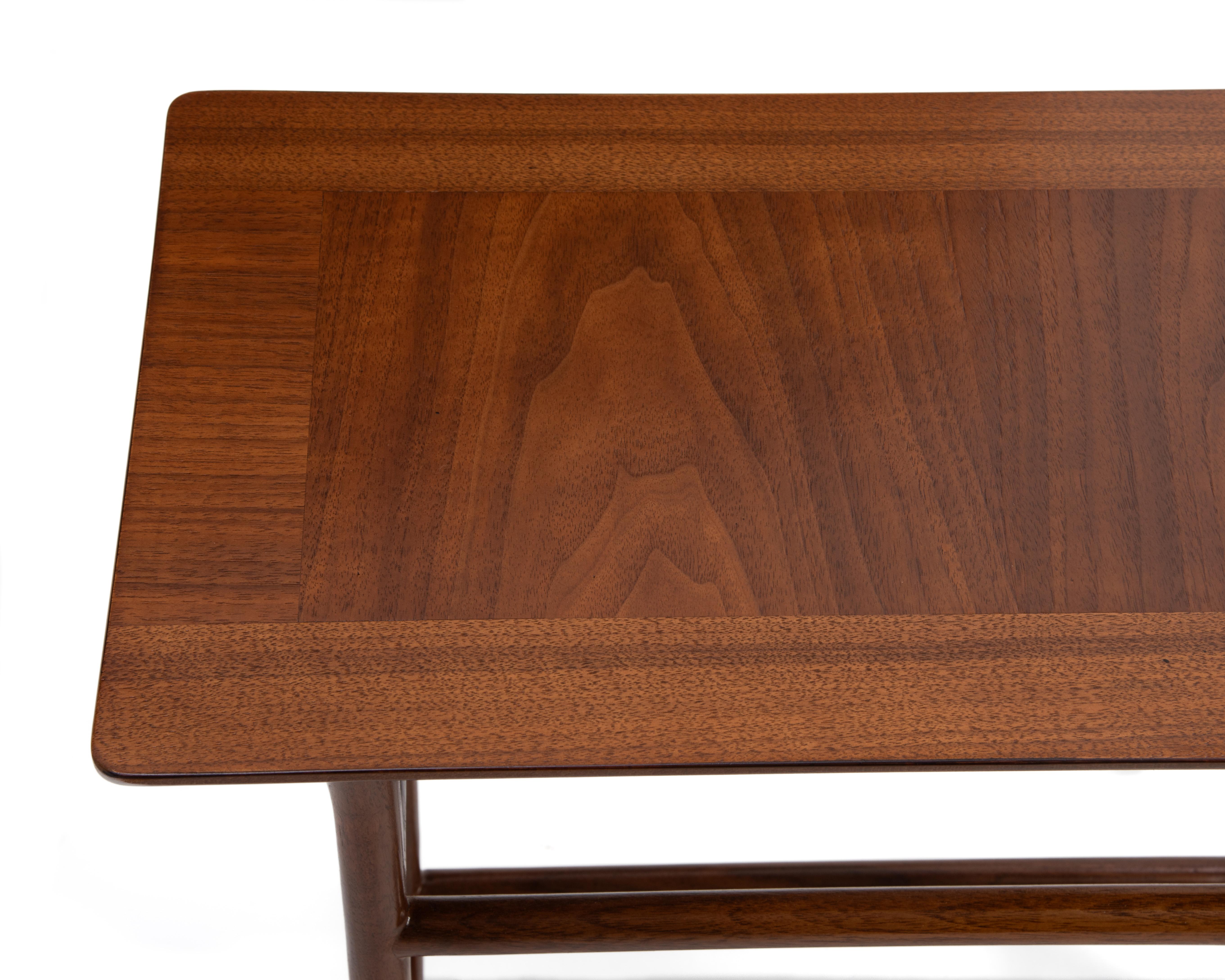 T.H. Robsjohn Gibbings Widdicomb Klismos Banded Mahogany Side Lamp Table For Sale 6