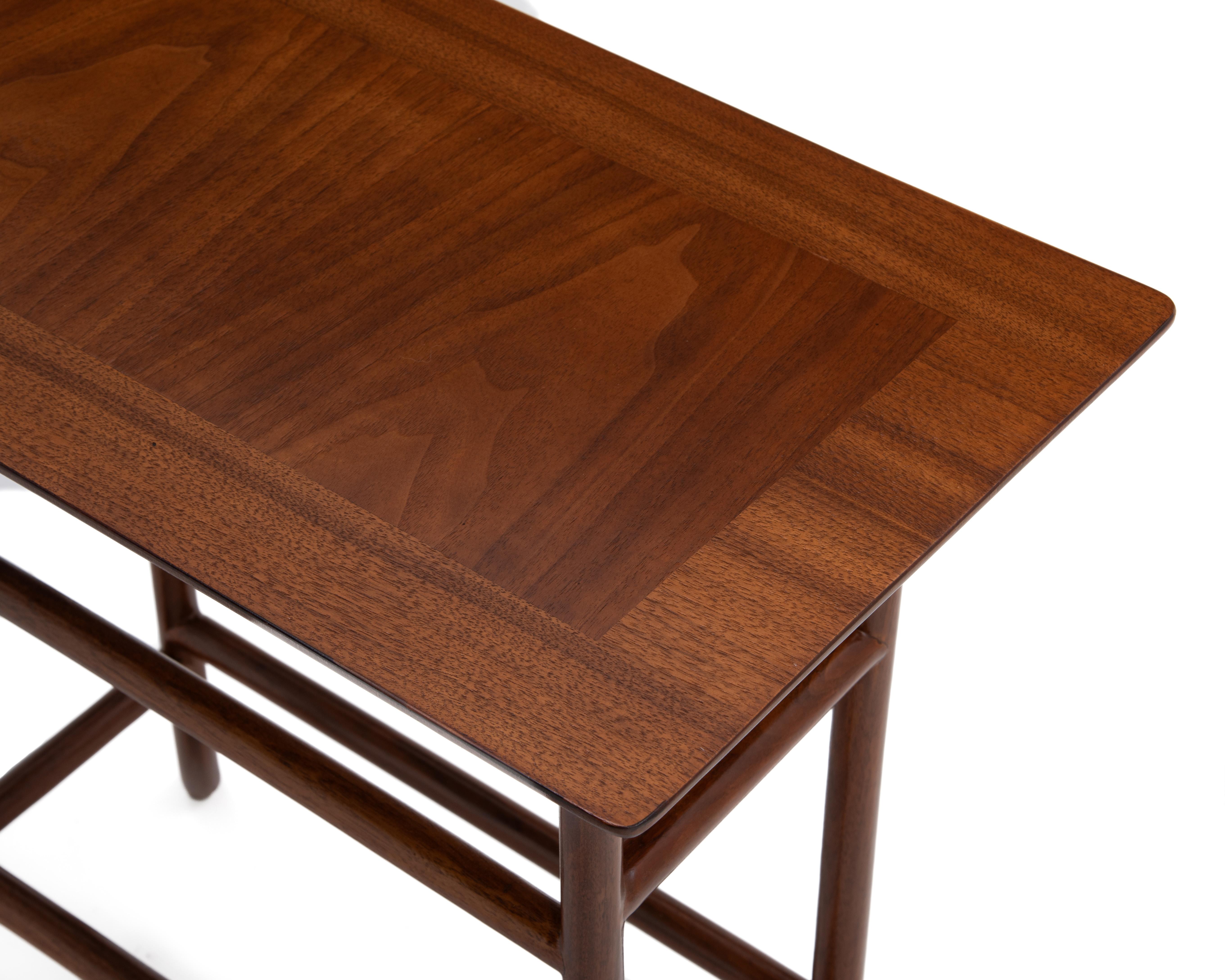 T.H. Robsjohn Gibbings Widdicomb Klismos Banded Mahogany Side Lamp Table For Sale 7