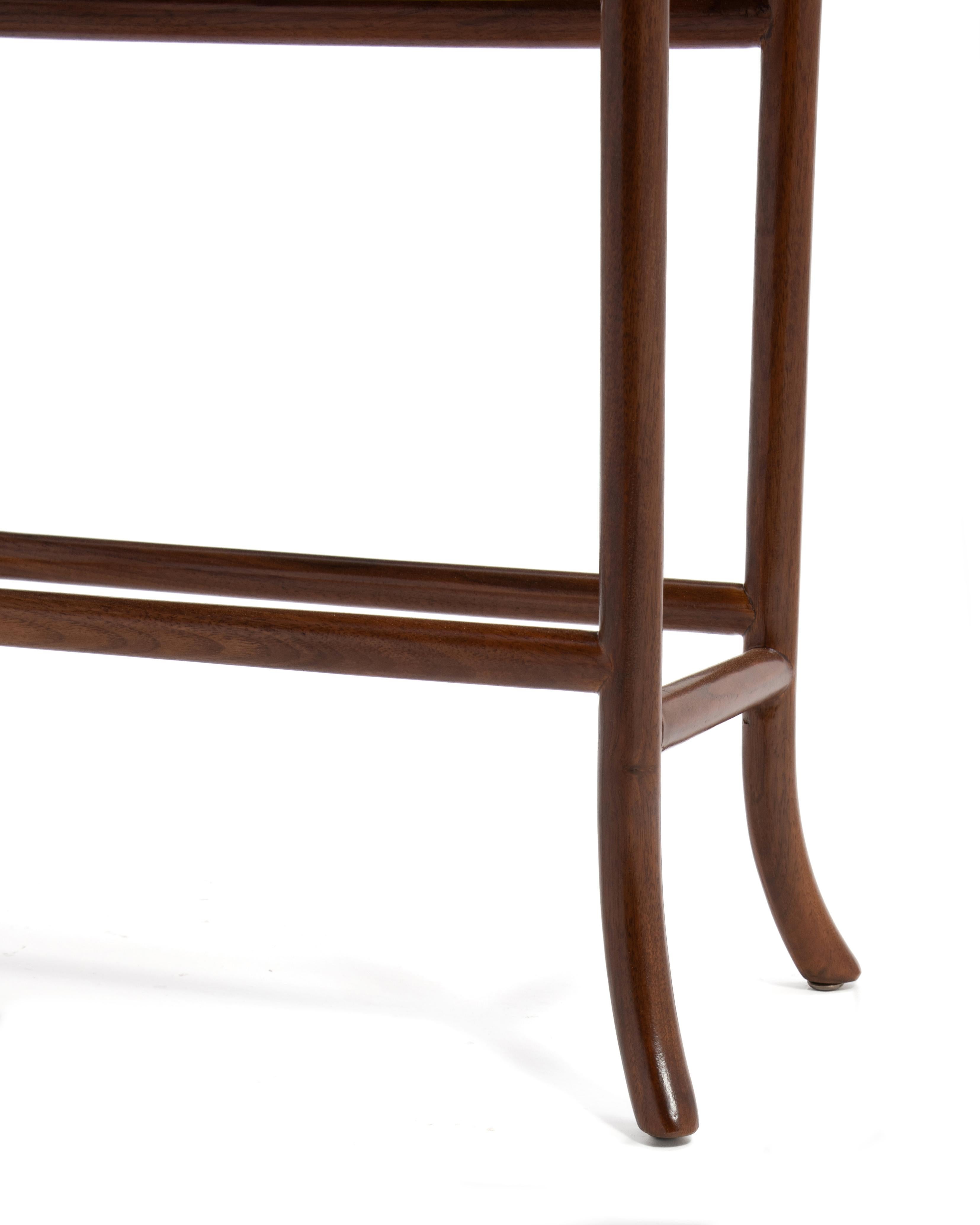 T.H. Robsjohn Gibbings Widdicomb Klismos Banded Mahogany Side Lamp Table For Sale 8