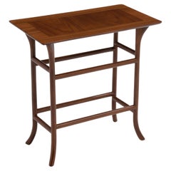 T.H. Robsjohn Gibbings Widdicomb Klismos Banded Mahogany Side Lamp Table