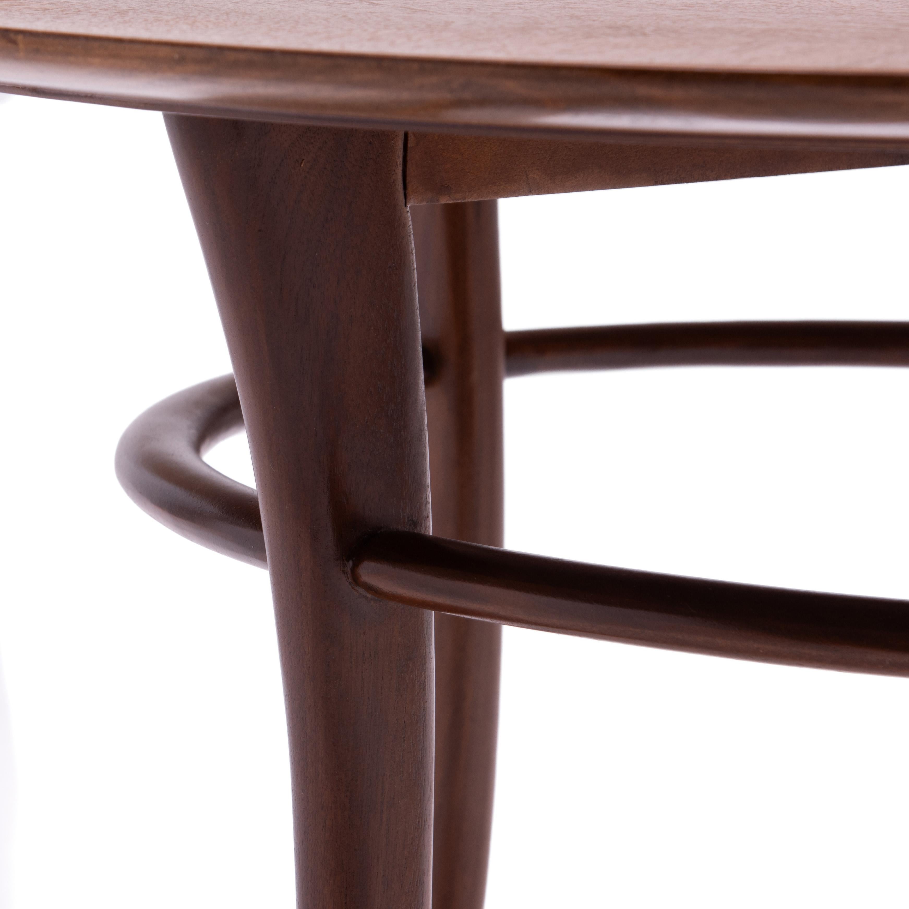 T.H.. Robsjohn Gibbings Widdicomb Klismos Round Saber Leg Lamp Table 1955 For Sale 7