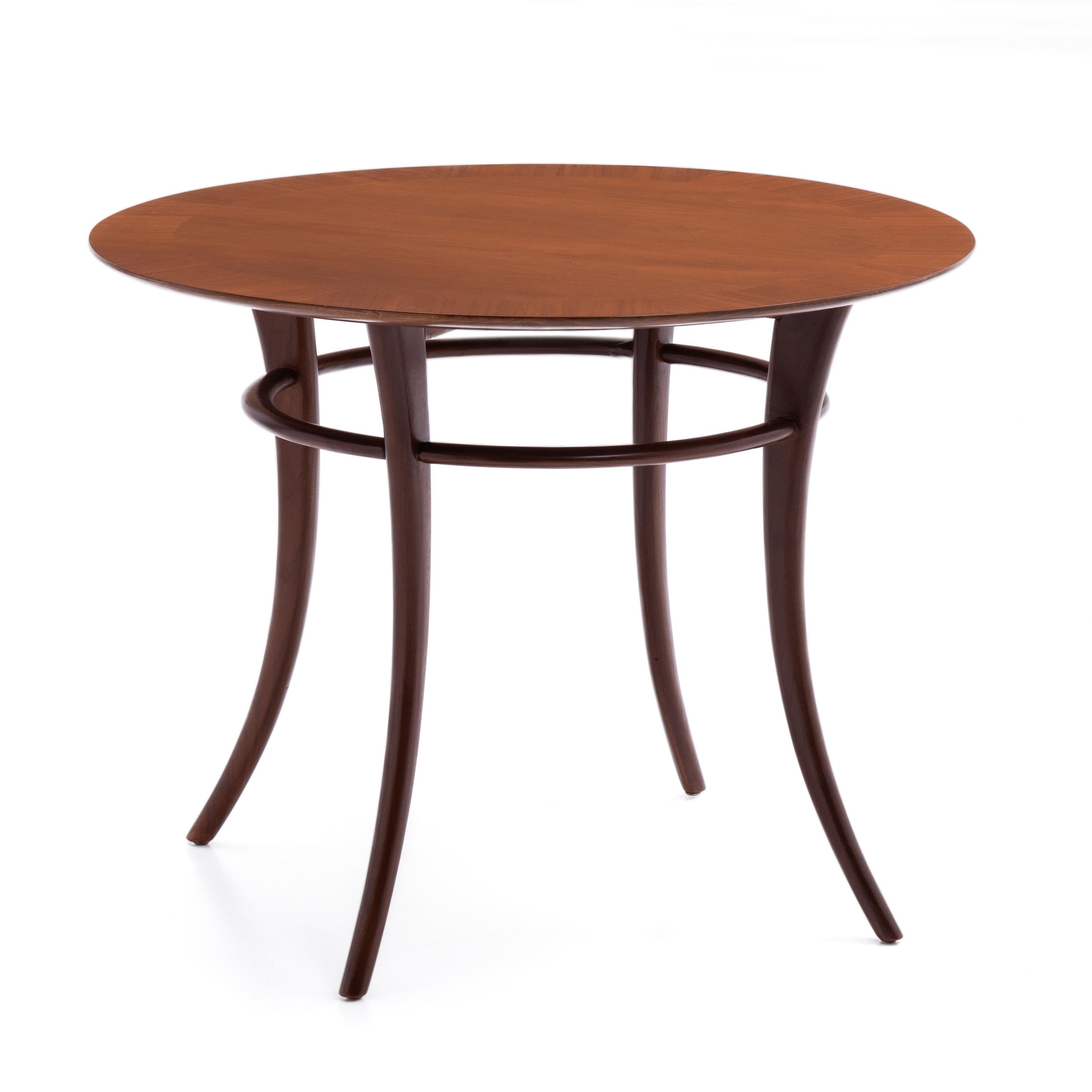 American T.H.. Robsjohn Gibbings Widdicomb Klismos Round Saber Leg Lamp Table 1955 For Sale
