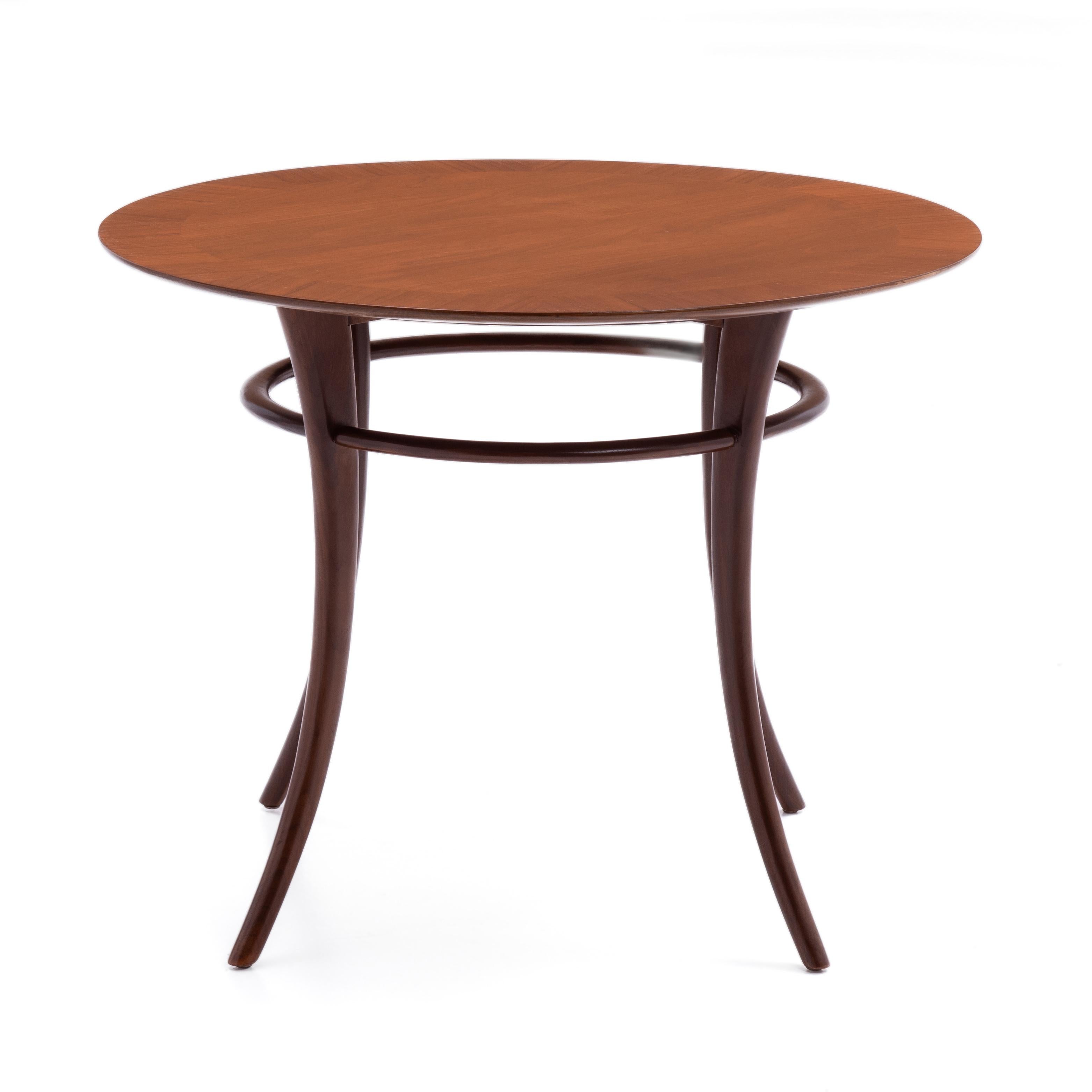 T.H.. Robsjohn Gibbings Widdicomb Klismos Round Saber Leg Lamp Table 1955 For Sale 1