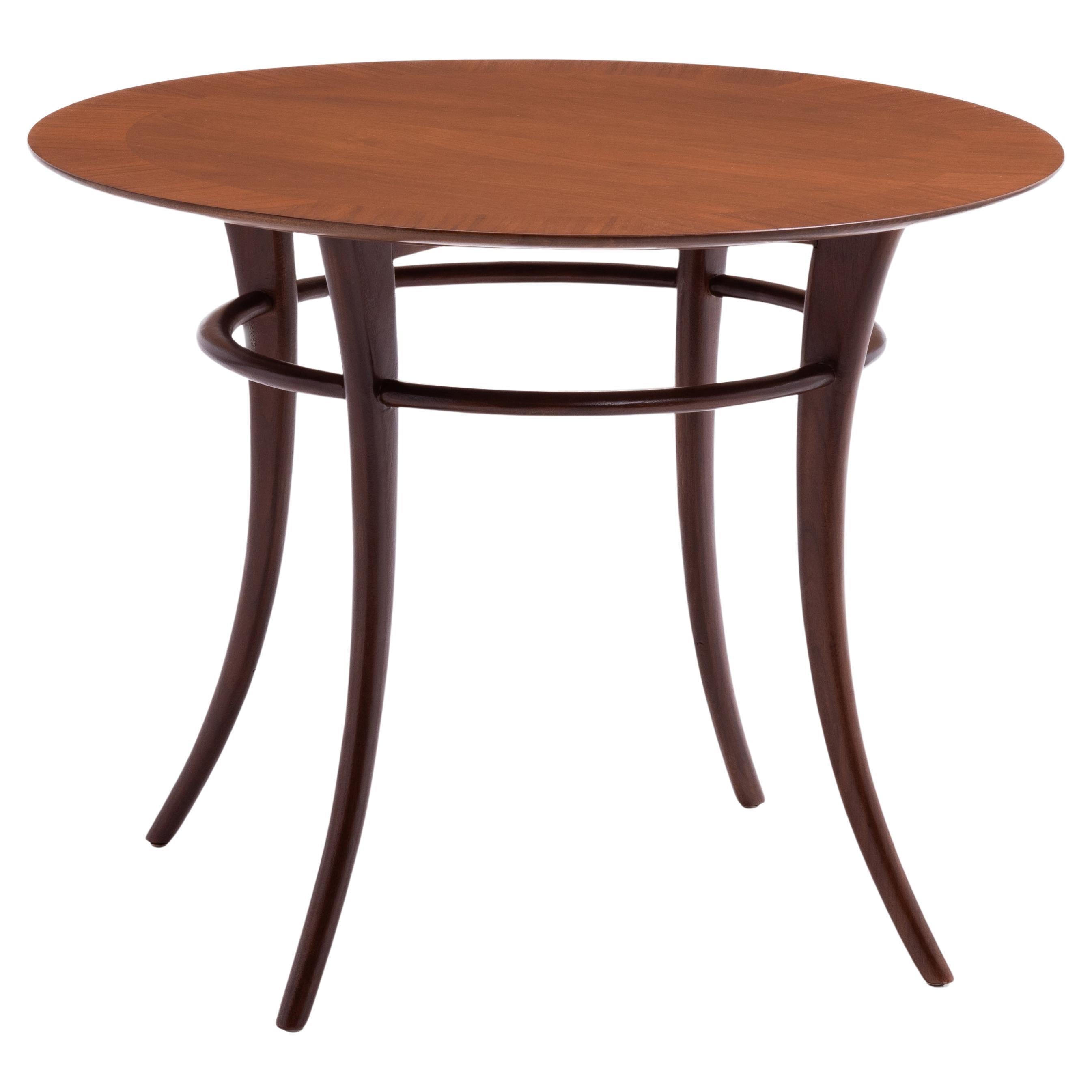 T.H.. Robsjohn Gibbings Widdicomb Klismos Round Saber Leg Lamp Table 1955 For Sale