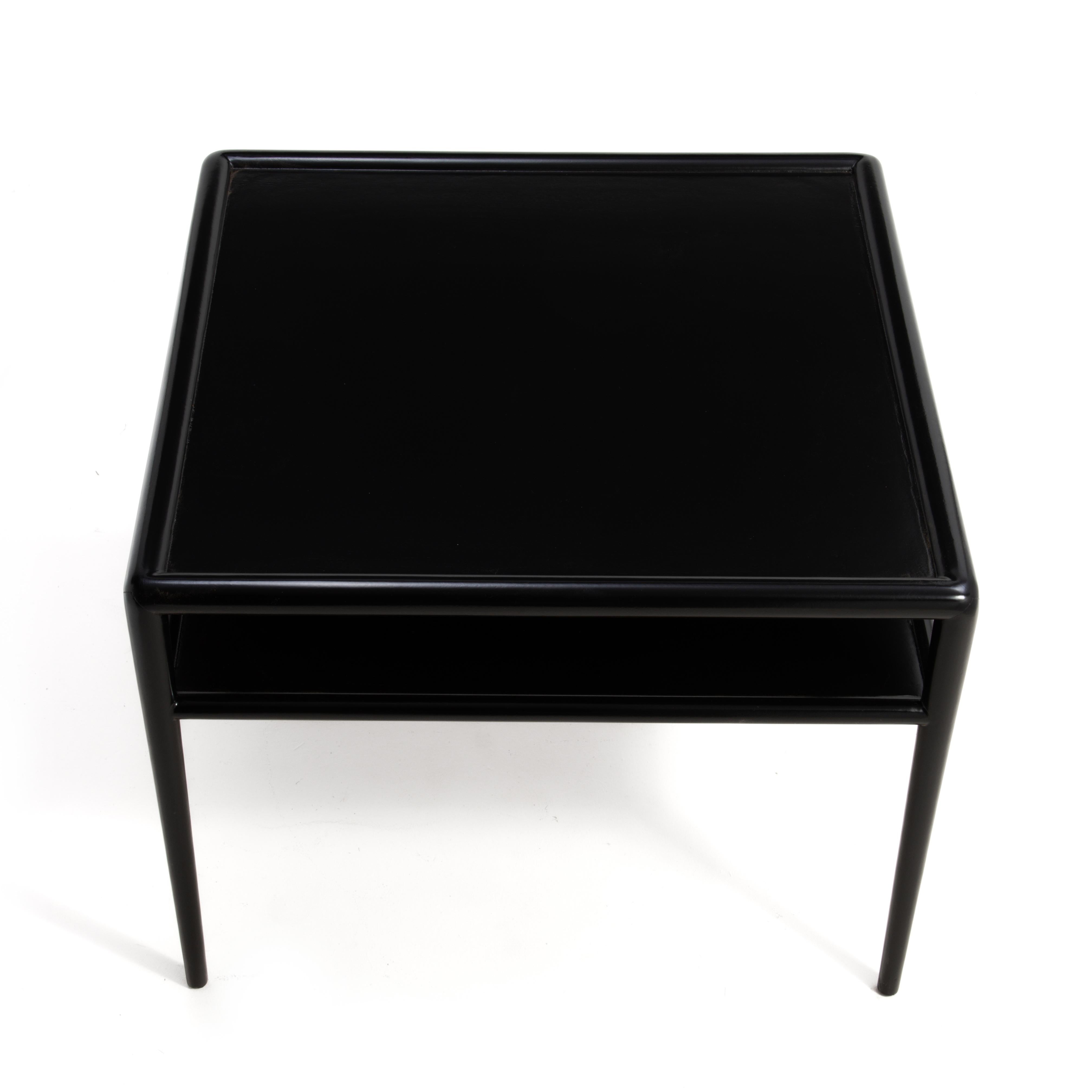 Wood T.H. Robsjohn Gibbings Widdicomb Square Side End Tables Model 1781 1950s a Pair For Sale