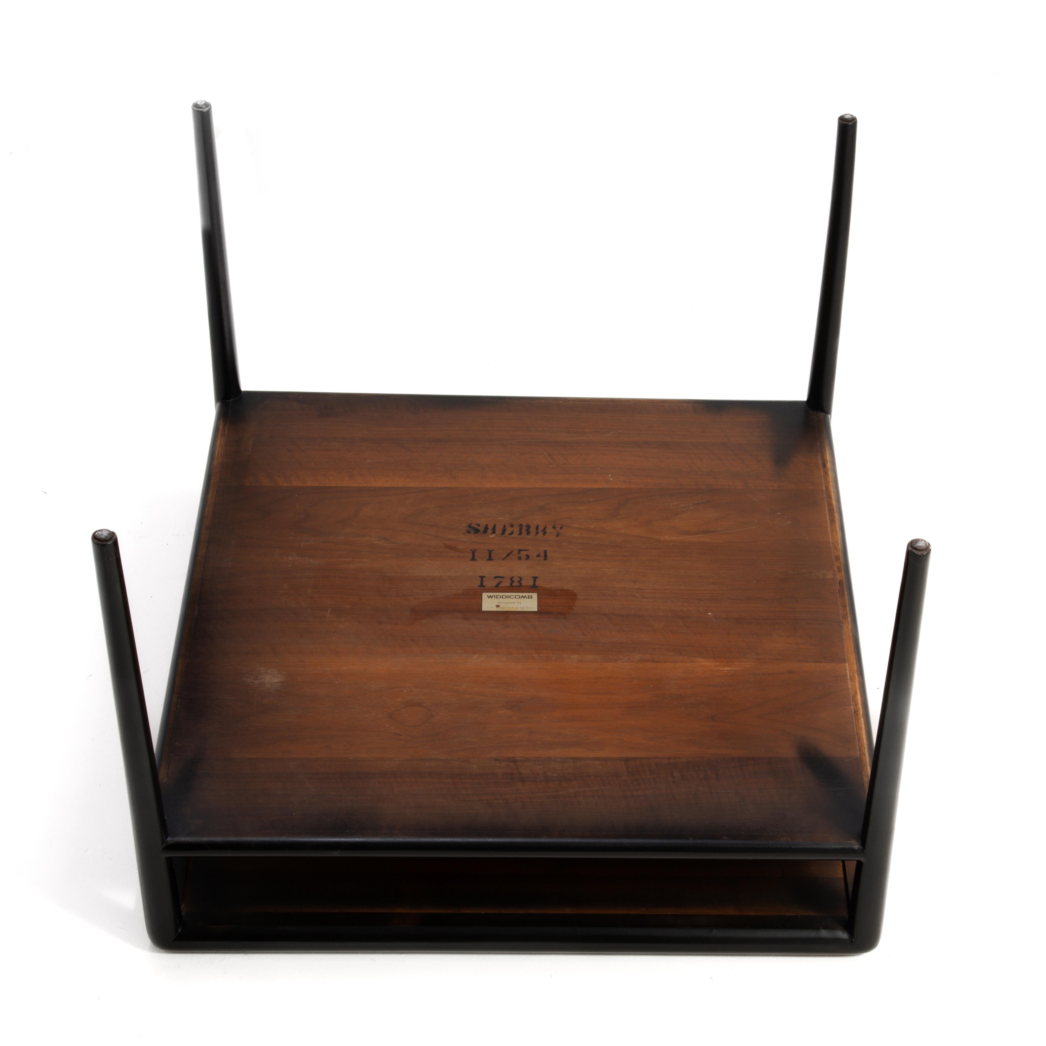 T.H. Robsjohn Gibbings Widdicomb Square Side End Tables Model 1781 1950s a Pair For Sale 1
