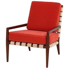 T.H. Robsjohn-Gibbings Widdicomb Strap Lounge Chair