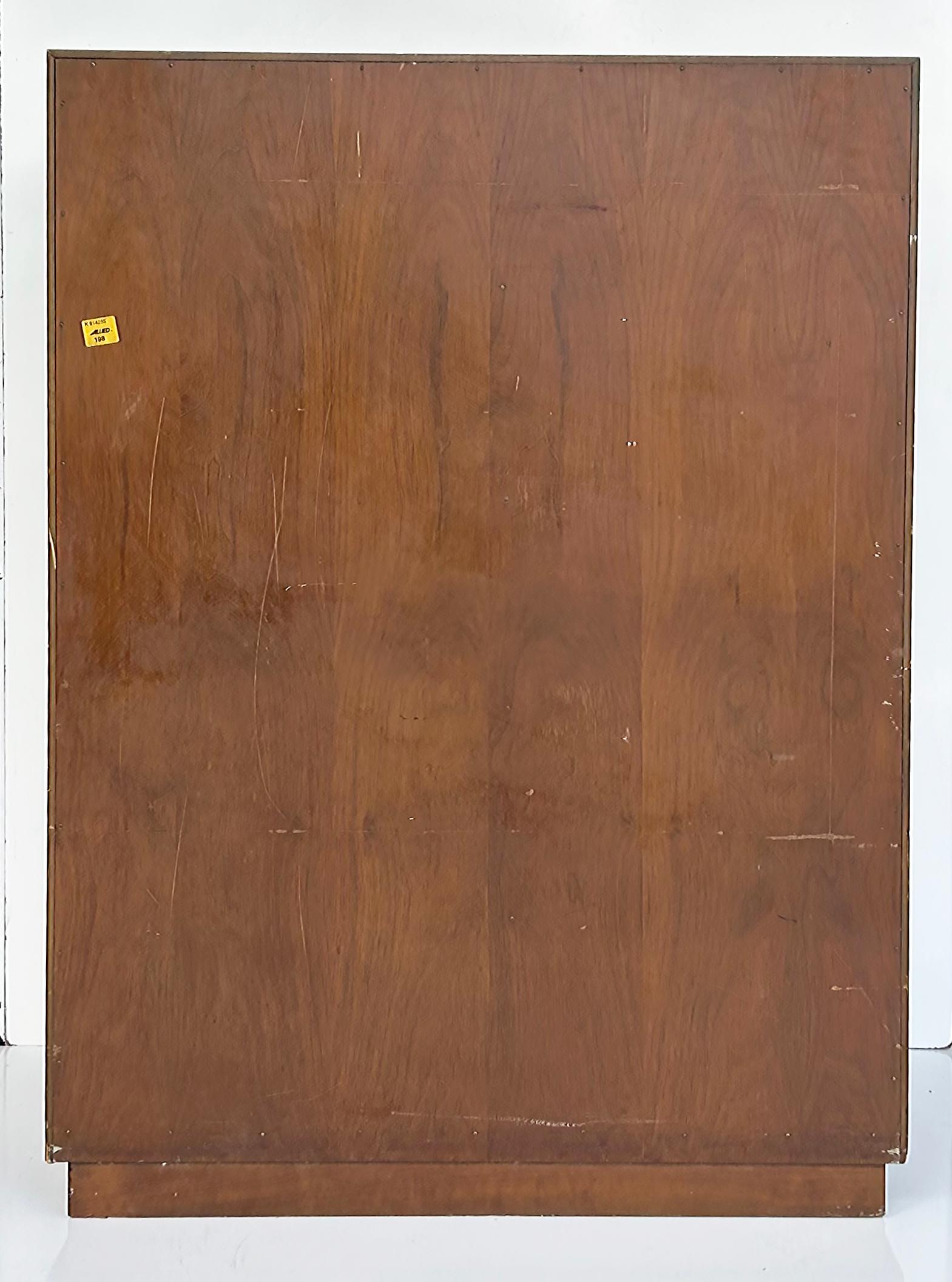 T.H. Robsjohn-Gibbings Widdicomb Tall Walnut Dresser with Spear Shaped Handles For Sale 7