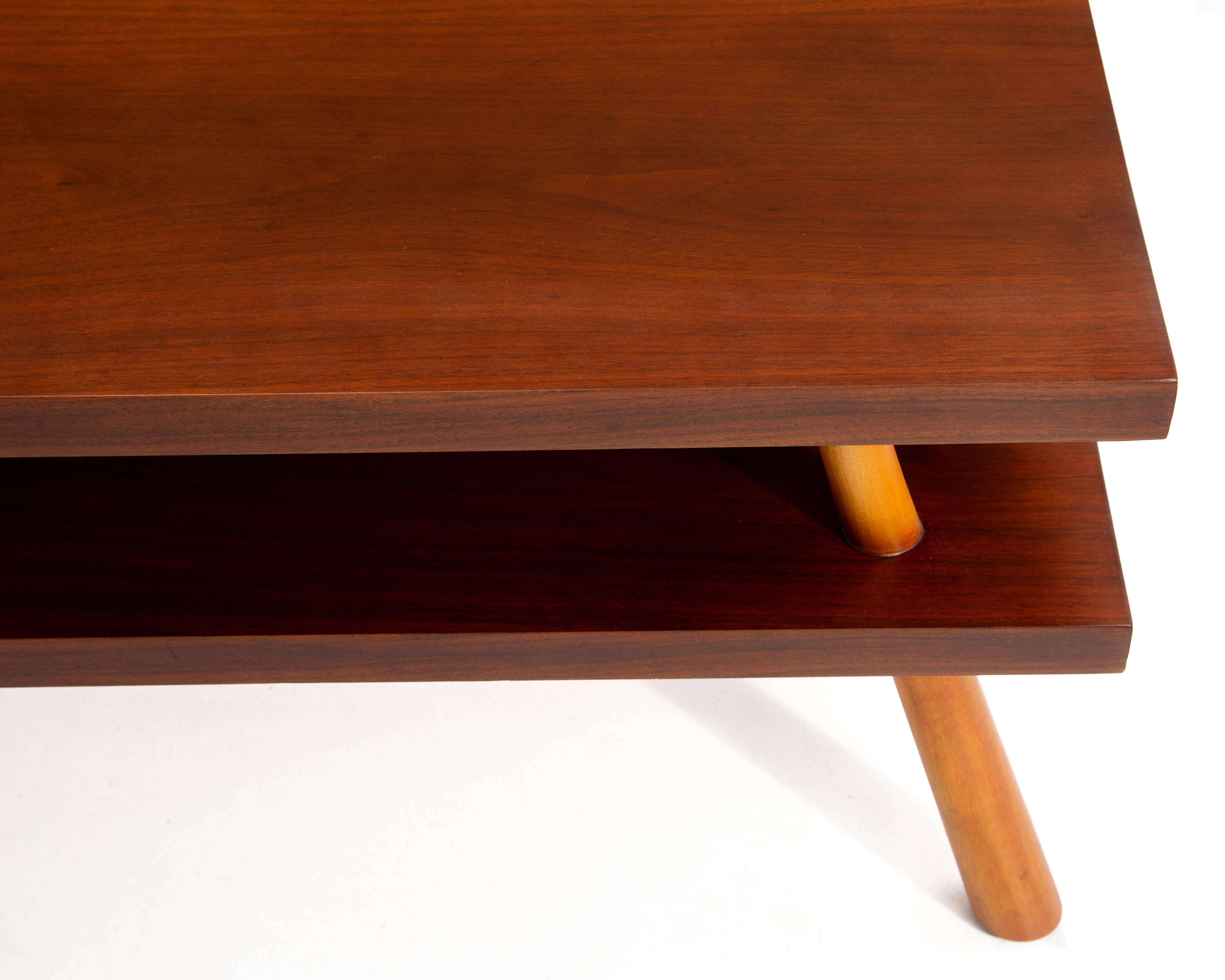 T.H. Robsjohn-Gibbings Widdicomb Two Tone Coffee Table Flared Legs 1950 4