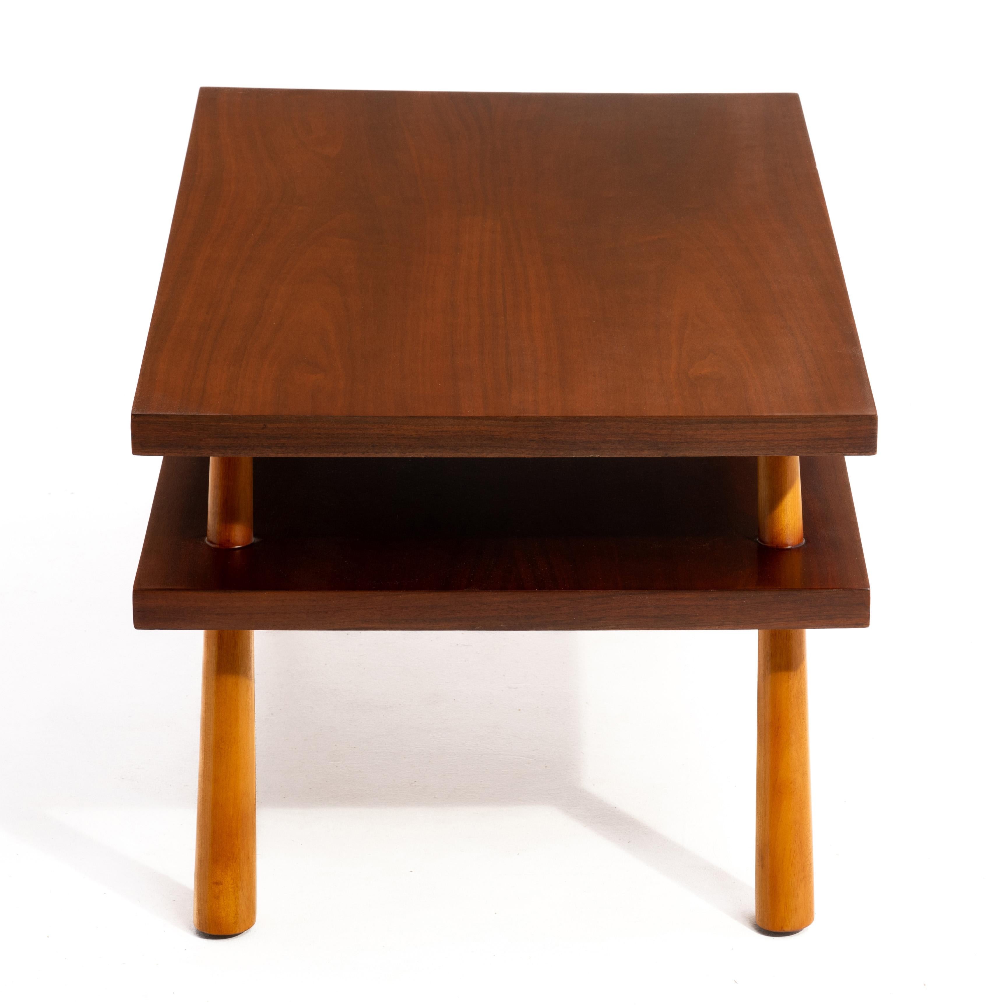 T.H. Robsjohn-Gibbings Widdicomb Two Tone Coffee Table Flared Legs 1950 In Good Condition In Forest Grove, PA