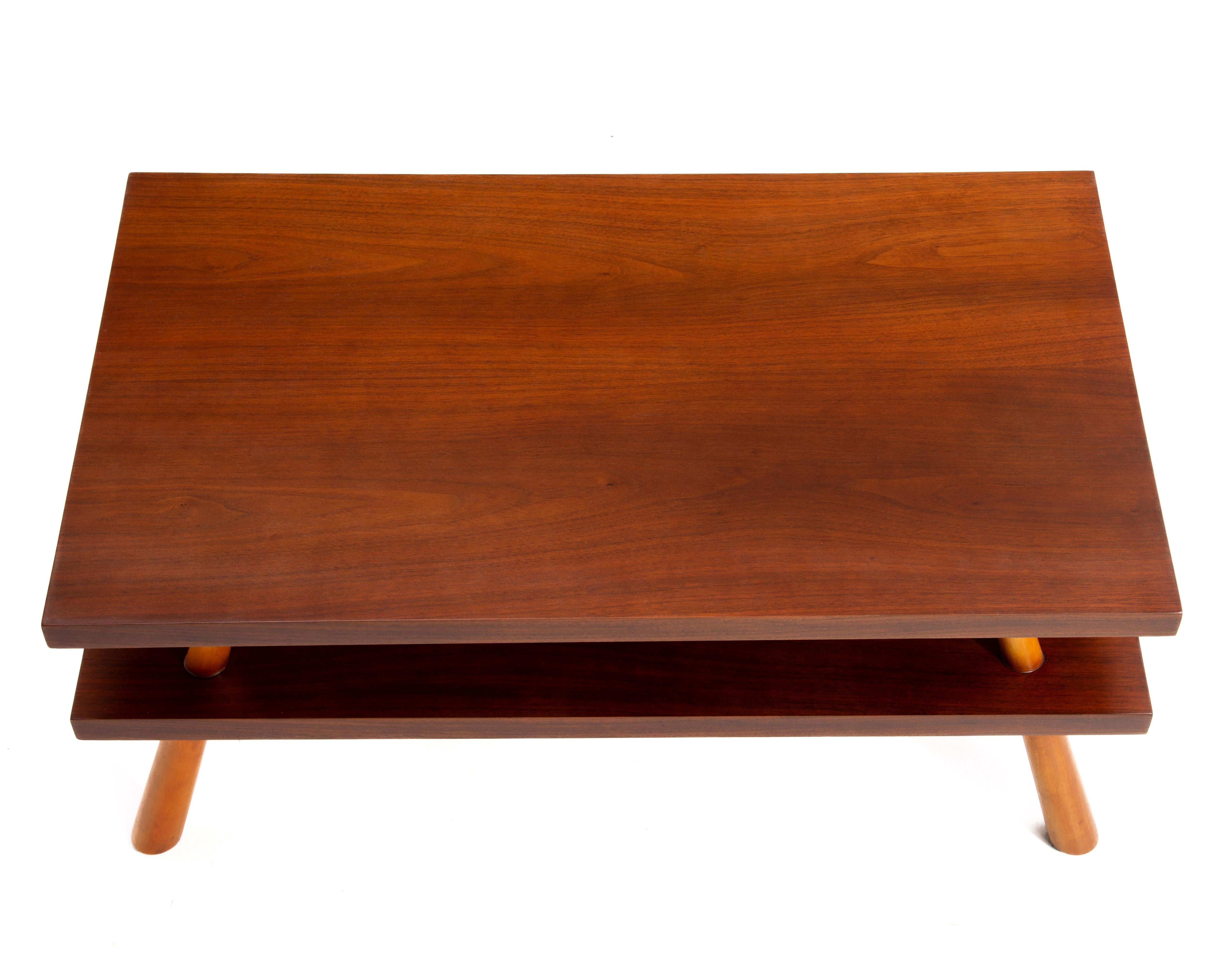 T.H. Robsjohn-Gibbings Widdicomb Two Tone Coffee Table Flared Legs 1950 2