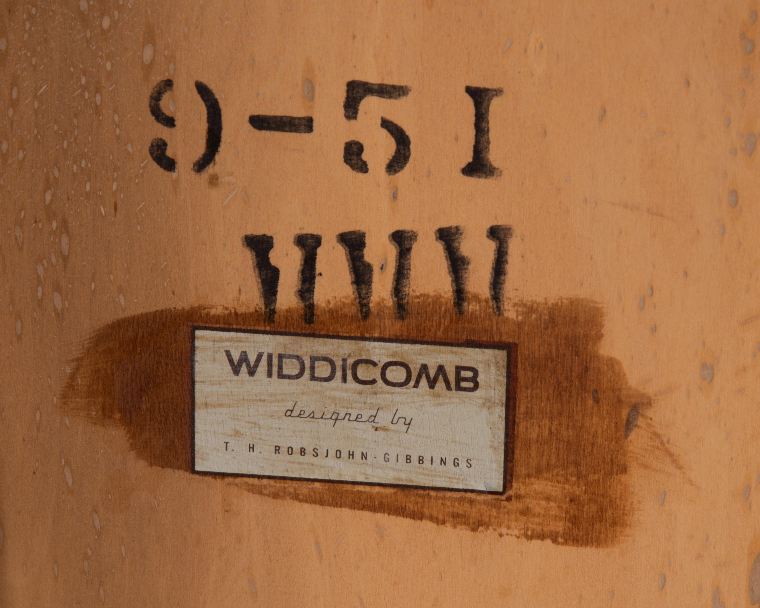 T.H. Robsjohn Gibbings Widdicomb Walnut Sliding Glass Door Bookcase Mid Century For Sale 6