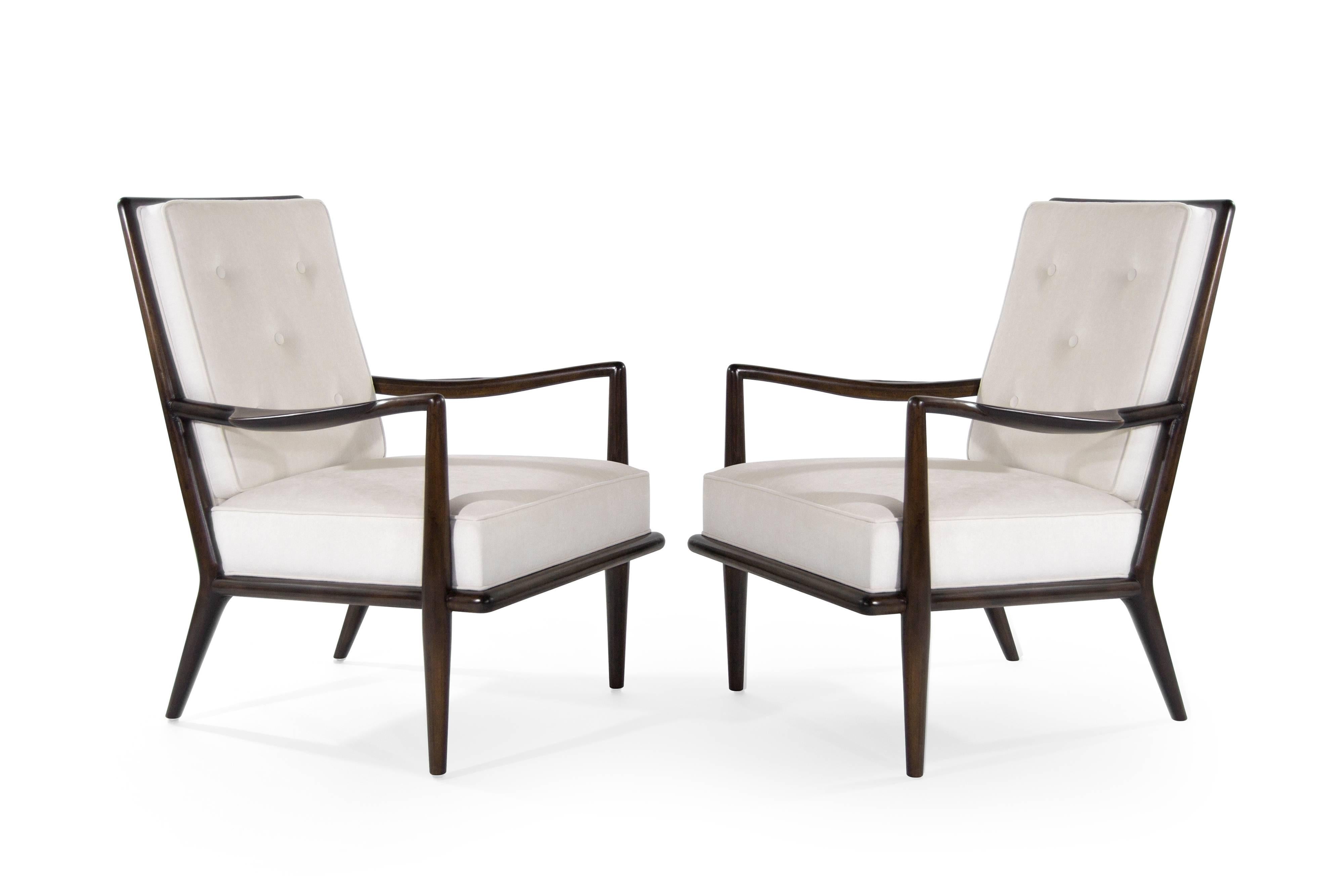 Mid-Century Modern T.H. Robsjohn-Gibbings Wing Arm Lounge Chairs