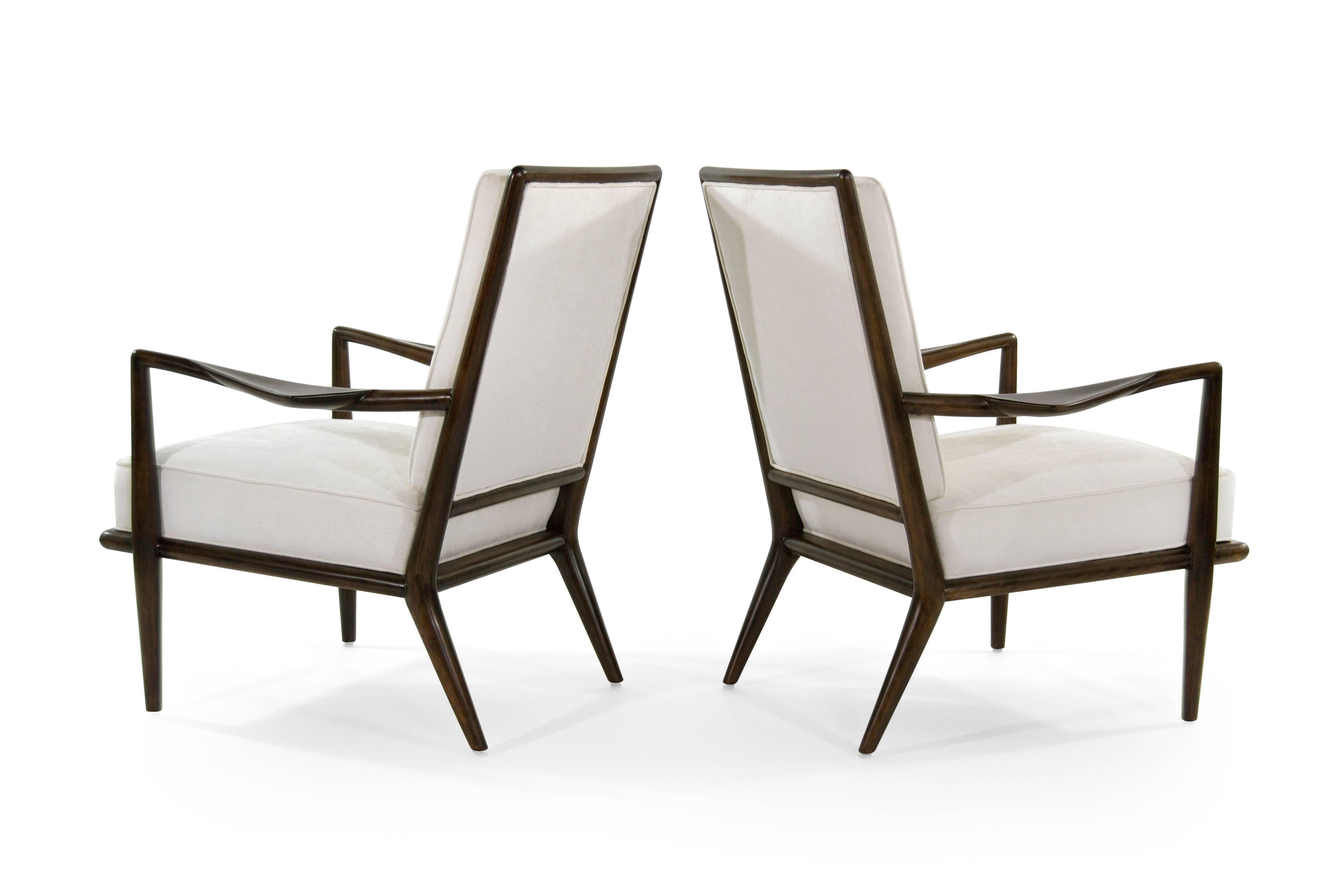 American T.H. Robsjohn-Gibbings Wing Arm Lounge Chairs