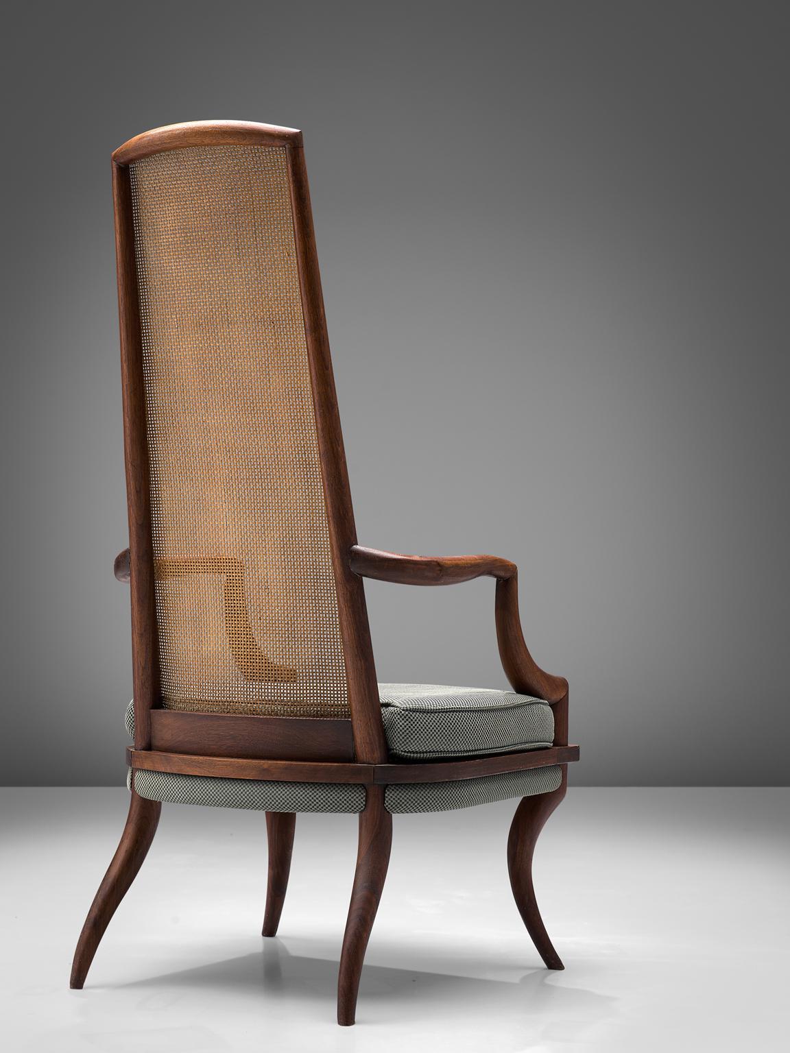 Mid-Century Modern T.H. Robsjohn-Gibbins American High Back Chair