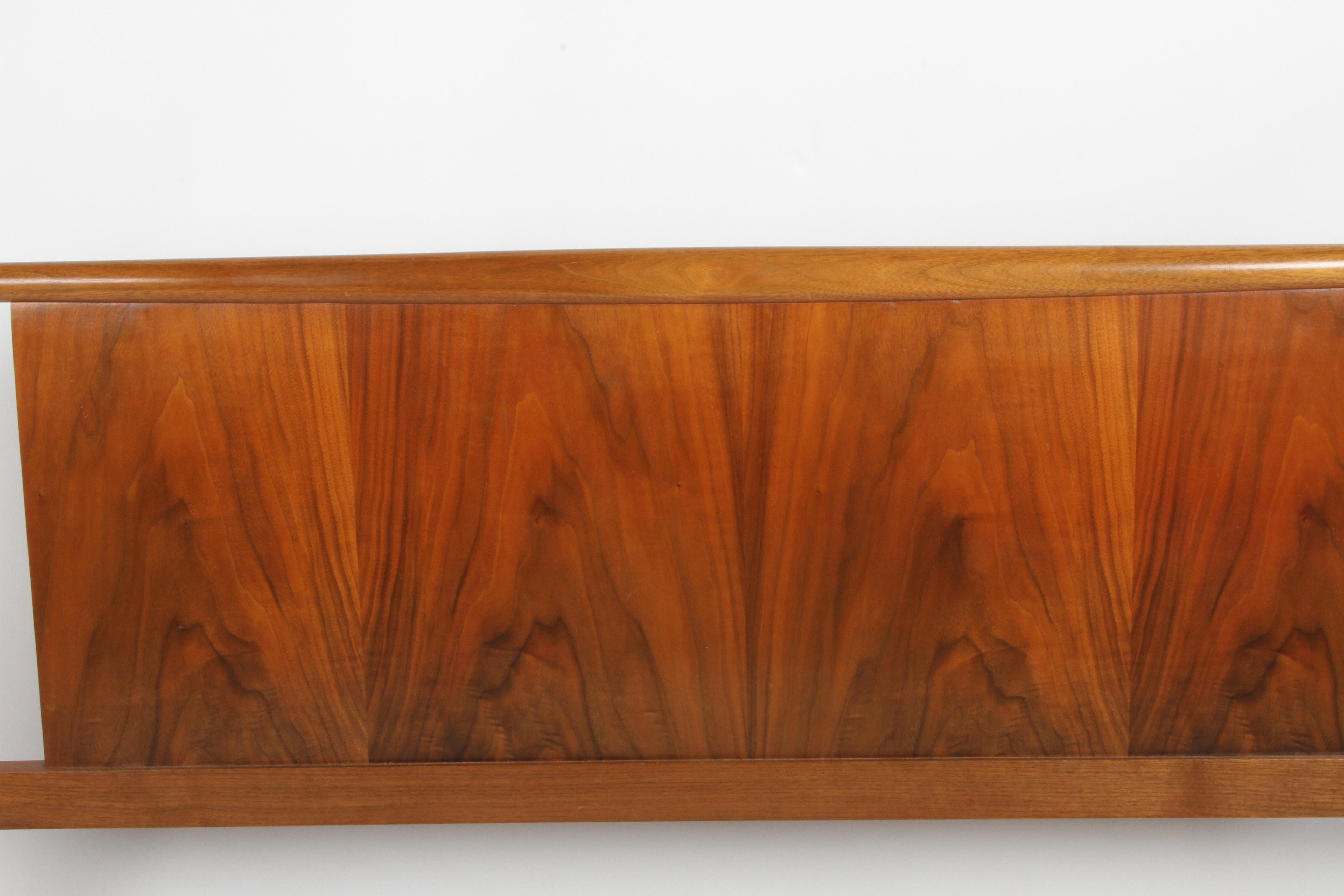 Mid-Century Modern T.H. Robsjohns-Gibbings for Widdicomb Full Size Headboard with Walnut Veneer  For Sale