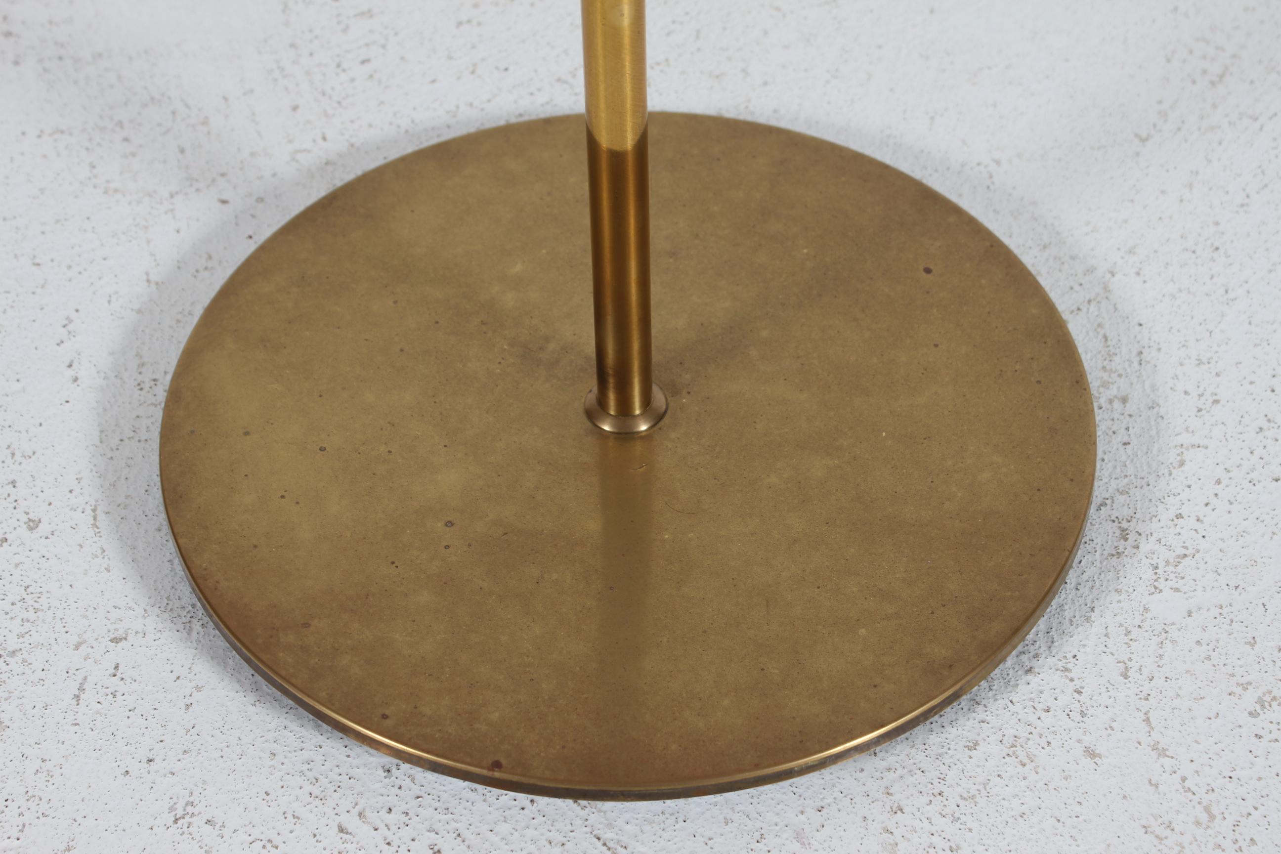 Danish Th. Valentiner by Poul Dinesen Flexible Floor Lamp of Brass, Denmark 1960s For Sale