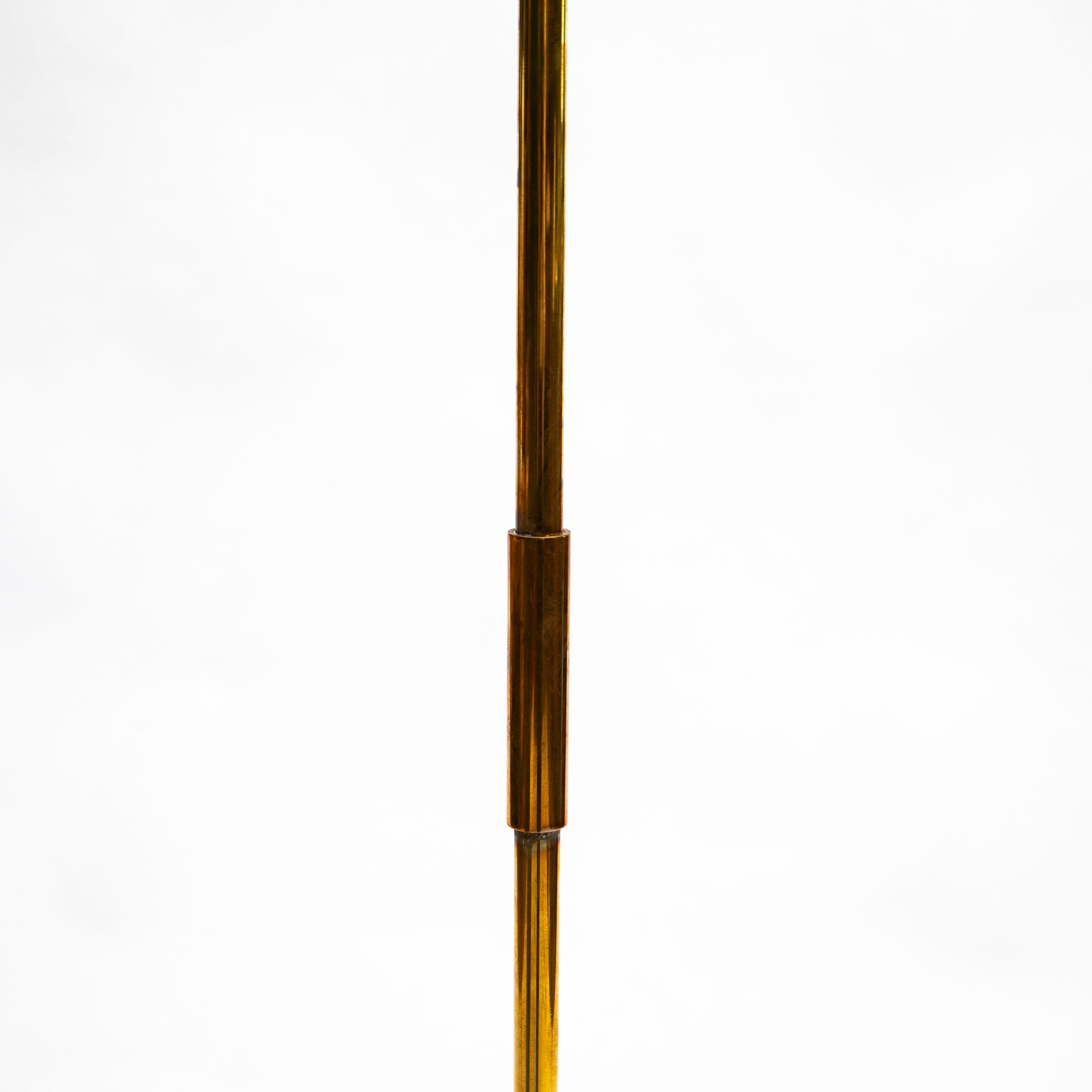 Th. Valentiner Brass Floor Lamp for Povl Dinesen For Sale 1