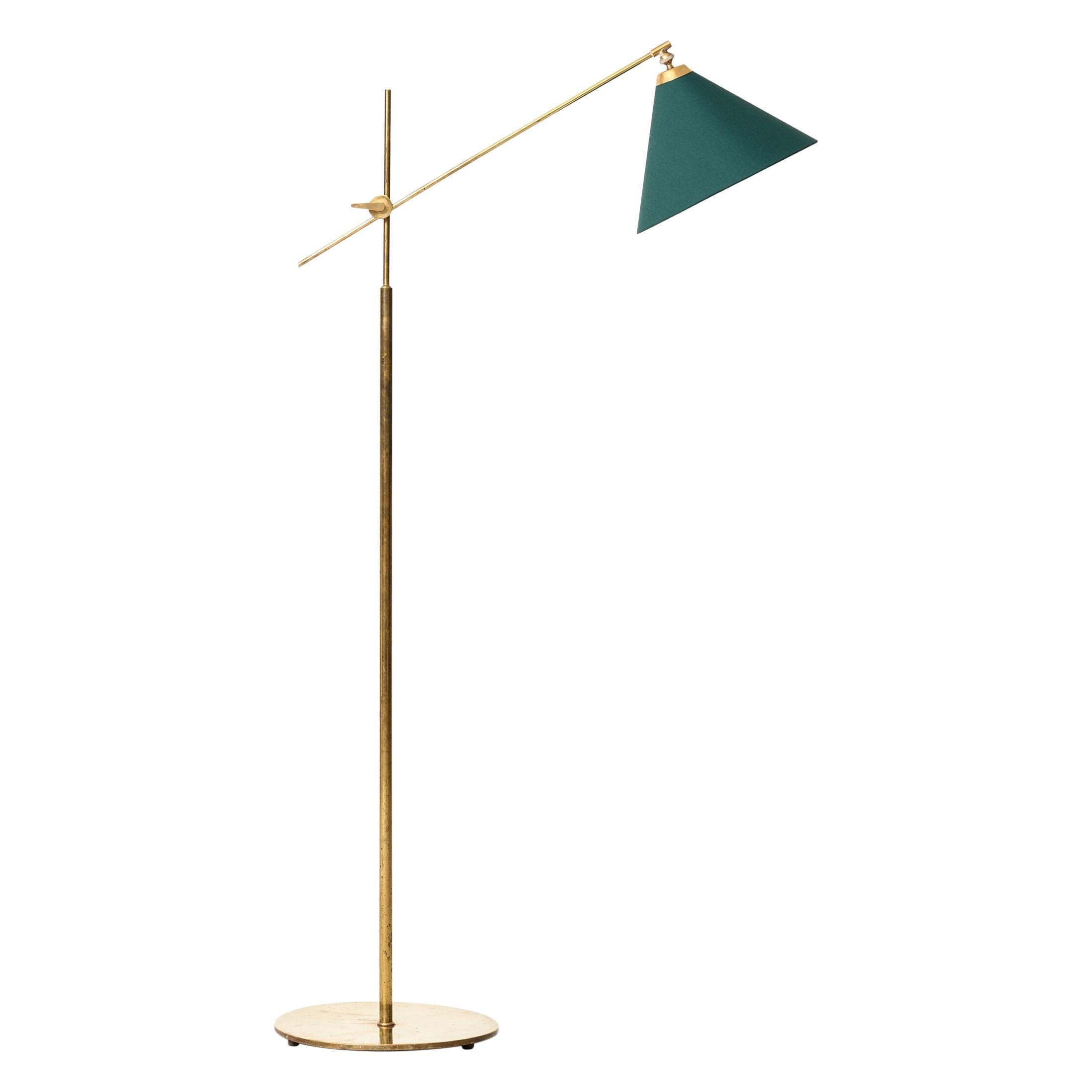T.H. Valentiner Floor Lamp Produced by Poul Dinesen in Denmark