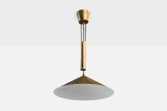 T.H. Valentiner, Pendant Light, Brass, Denmark, 1960s