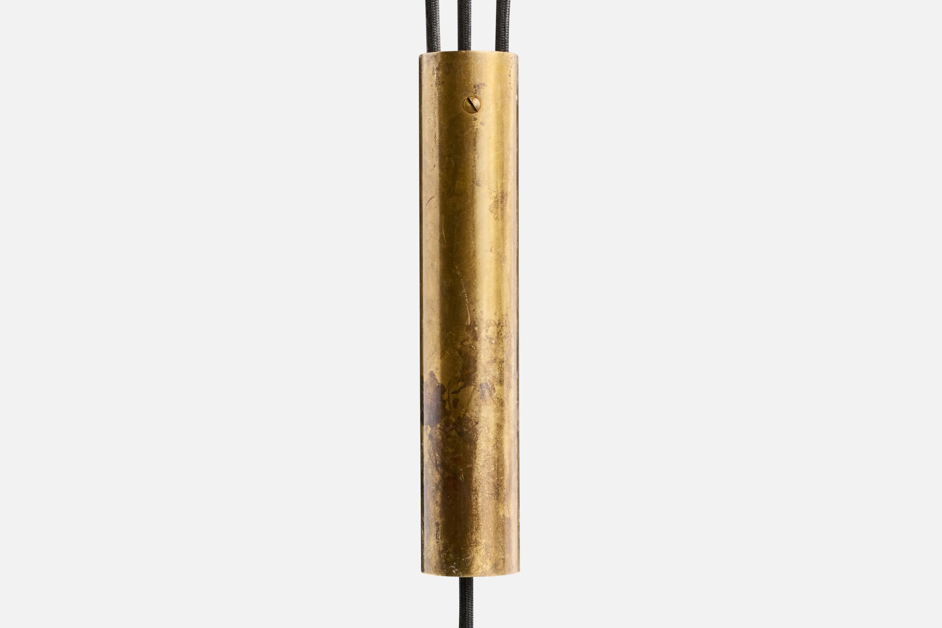T.H. Valentiner, Pendant Light, Brass, Denmark, 1960s For Sale 2