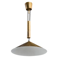 T.H. Valentiner, Pendant Light, Brass, Denmark, 1960s