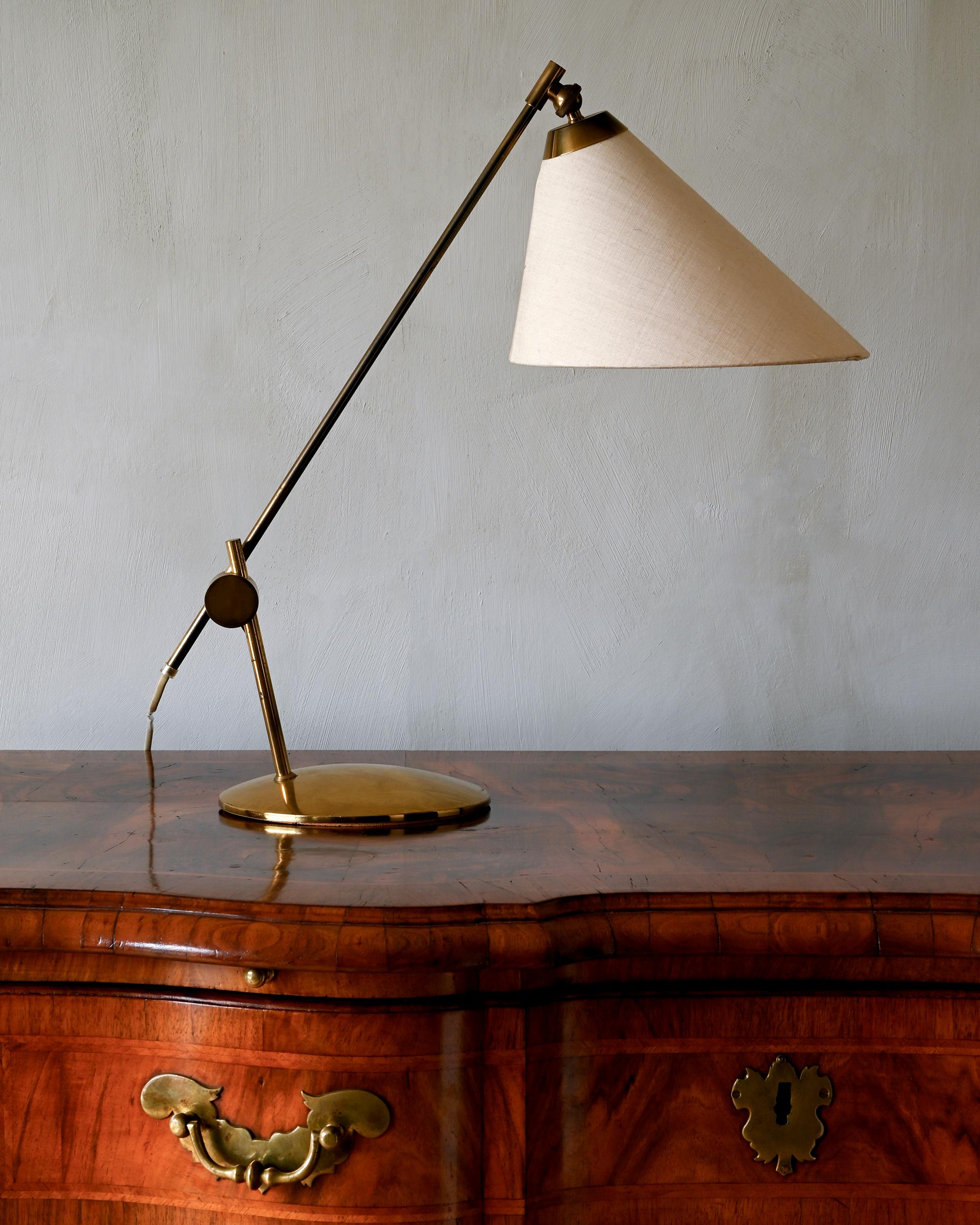 Mid-Century Modern Th. Valentiner Table Lamp, 1950s Denmark