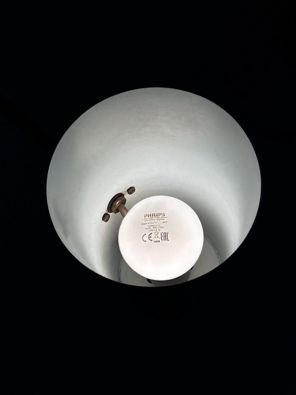 Scandinavian Modern T.H. Valentiner wall lamp brass Made in Denmark 1960's For Sale