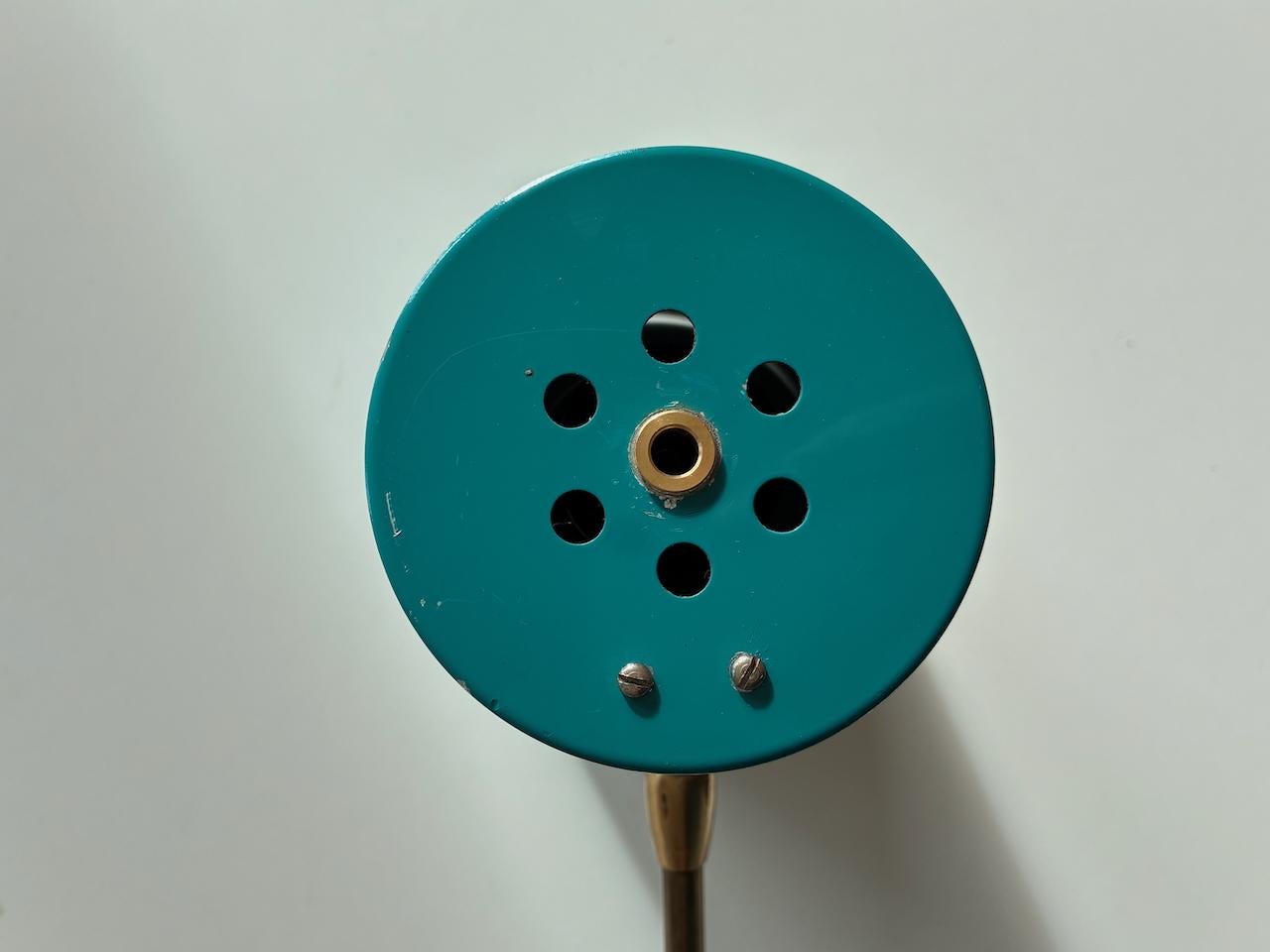 Metal T.H. Valentiner wall lamp brass Made in Denmark 1960's For Sale