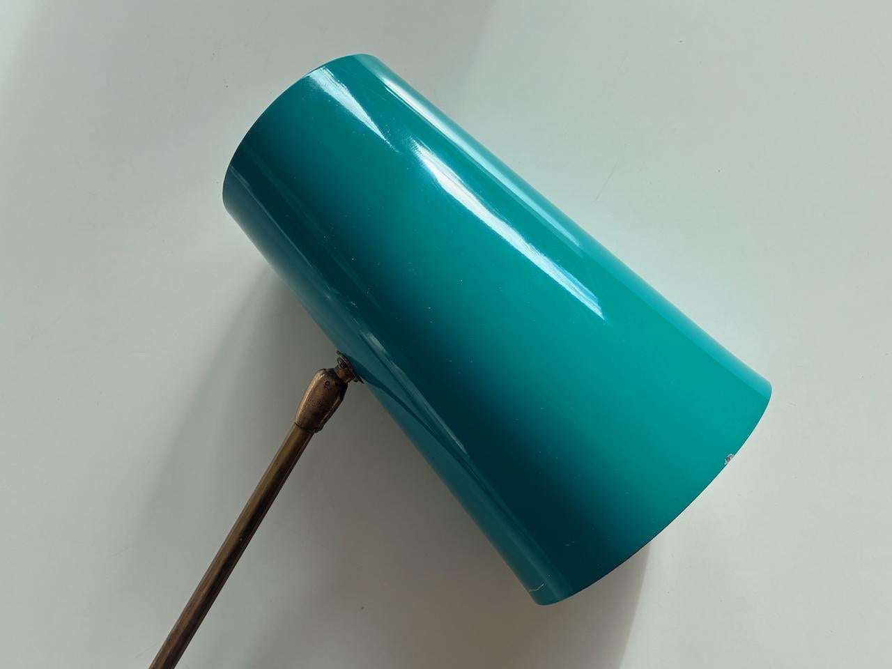 T.H. Valentiner wall lamp brass Made in Denmark 1960's For Sale 1