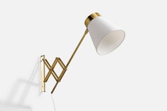 T.H. Valentiner, applique murale, laiton, Fabrice, Danemark, années 1950