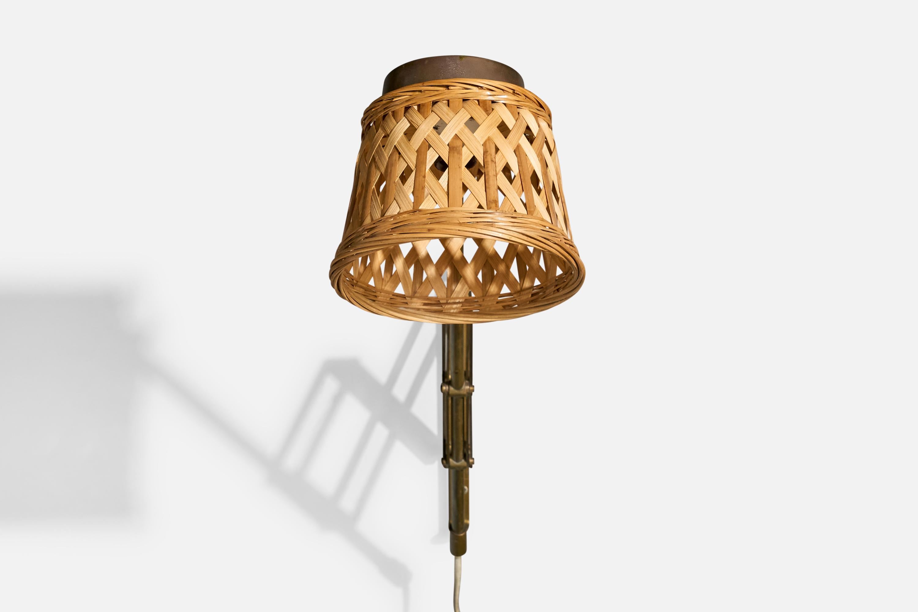 T.H. A. Valentin, Applique, Ottone, Rattan, Danimarca, anni '50 in vendita 1