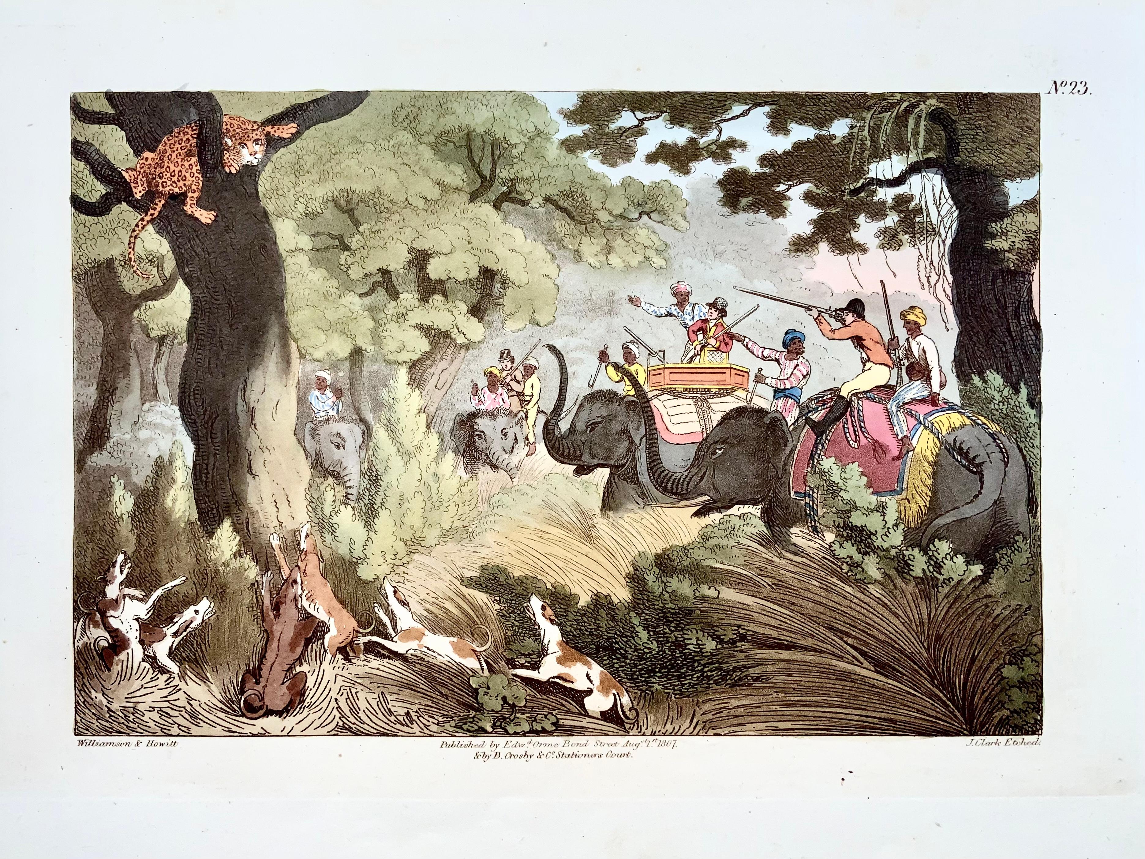 Thomas Williamson (1758-1817) and Samuel Howitt (1765-1822)

Tiger Hunt

From: Oriental Field Sports being a complete, detailed, and accurate description of the wild sports of the East and exhibiting, in a novel and interesting manner, the
