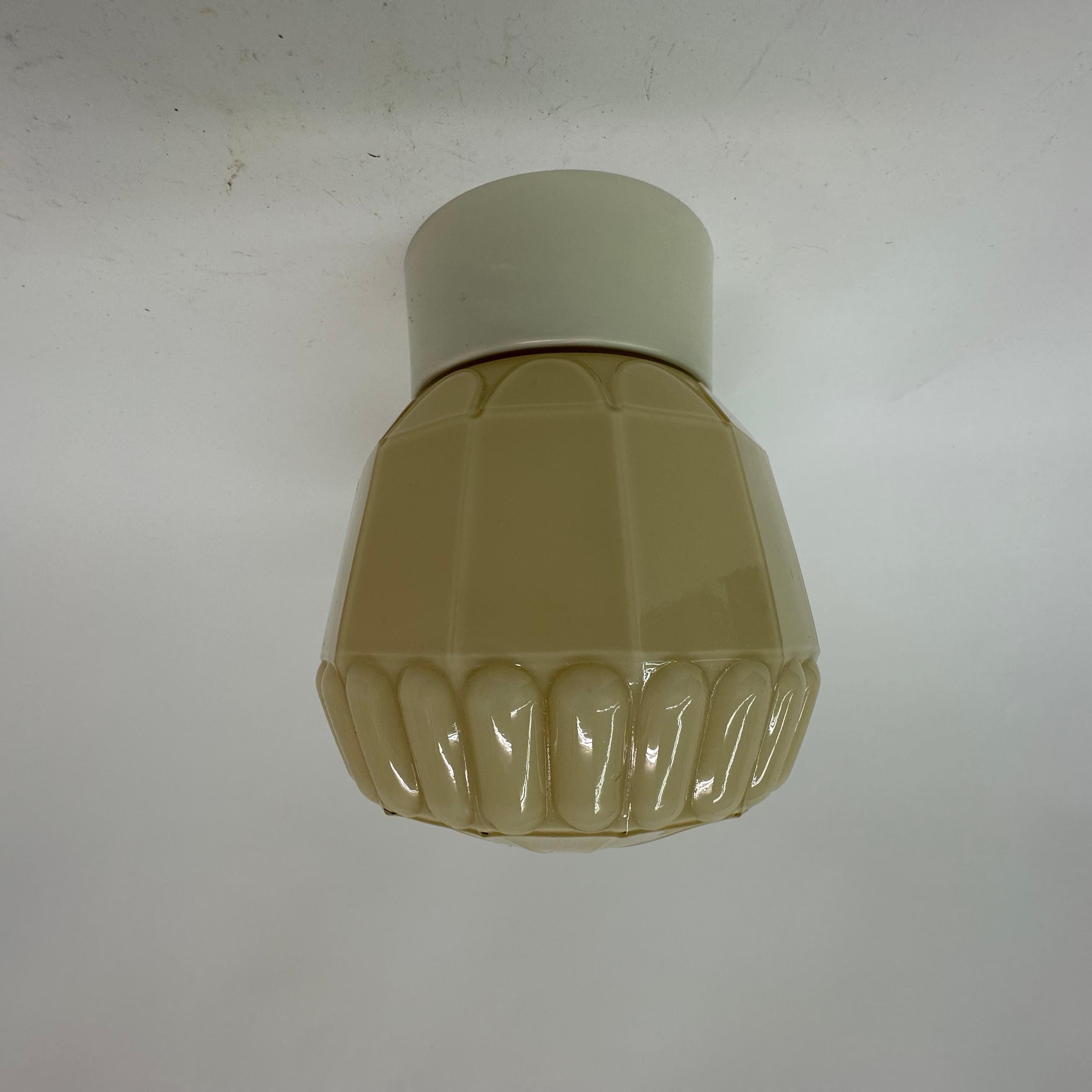 Glass Thabur ceiling lamp Art deco 1930’s For Sale