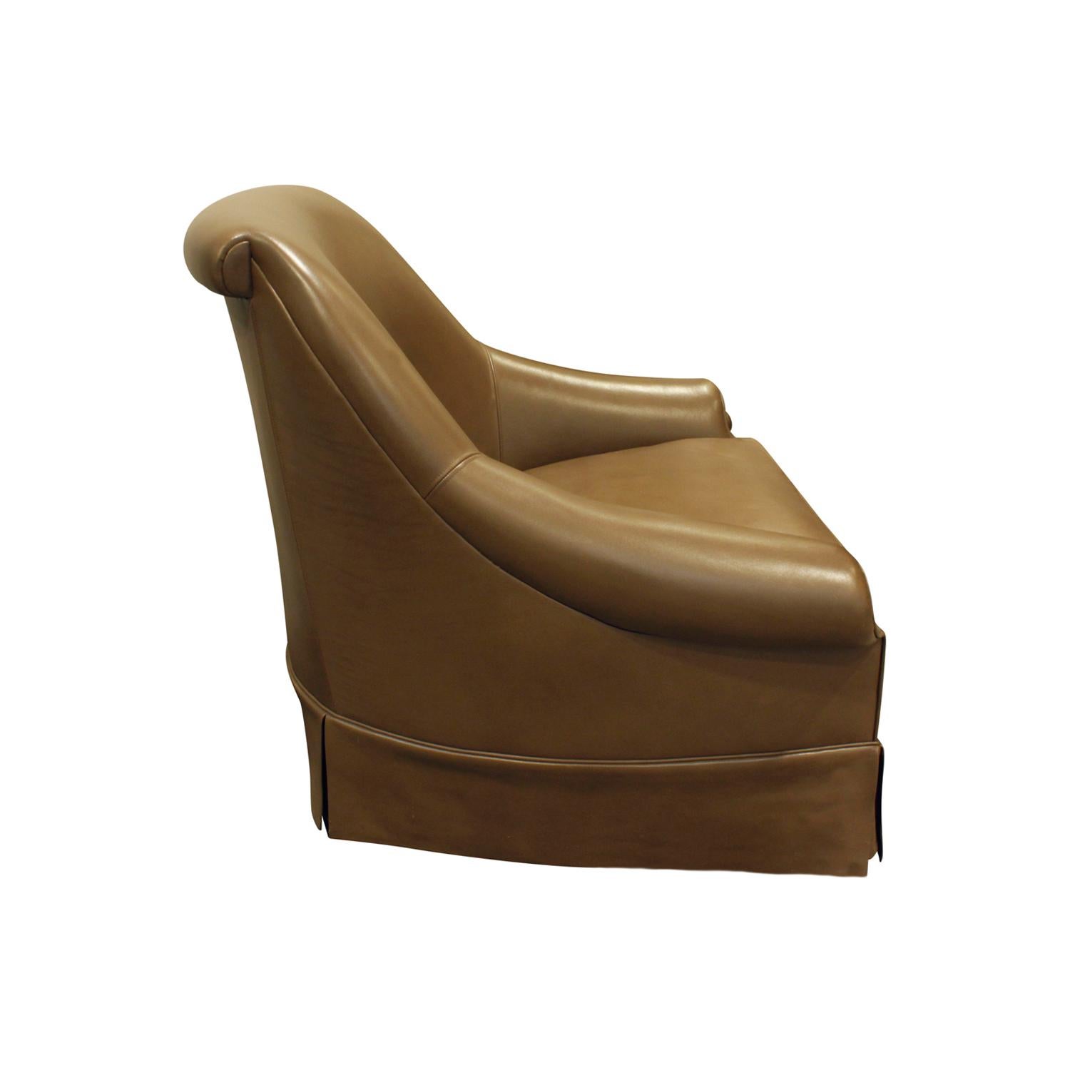 Modern Thad Hayes Custom Barrel Back Lounge Chair, 2000 For Sale