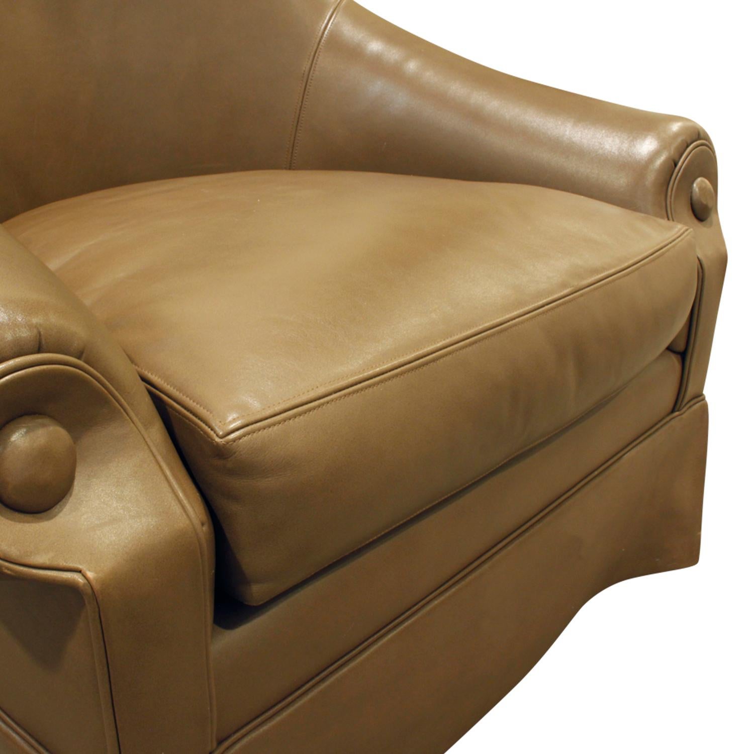 Thad Hayes Custom Barrel Back Lounge Chair, 2000 In Excellent Condition For Sale In New York, NY