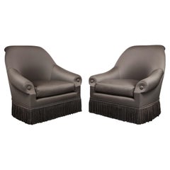 Thad Hayes Pair of Custom Swivel Lounge Chairs for the Gibson Residence NYC 1998
