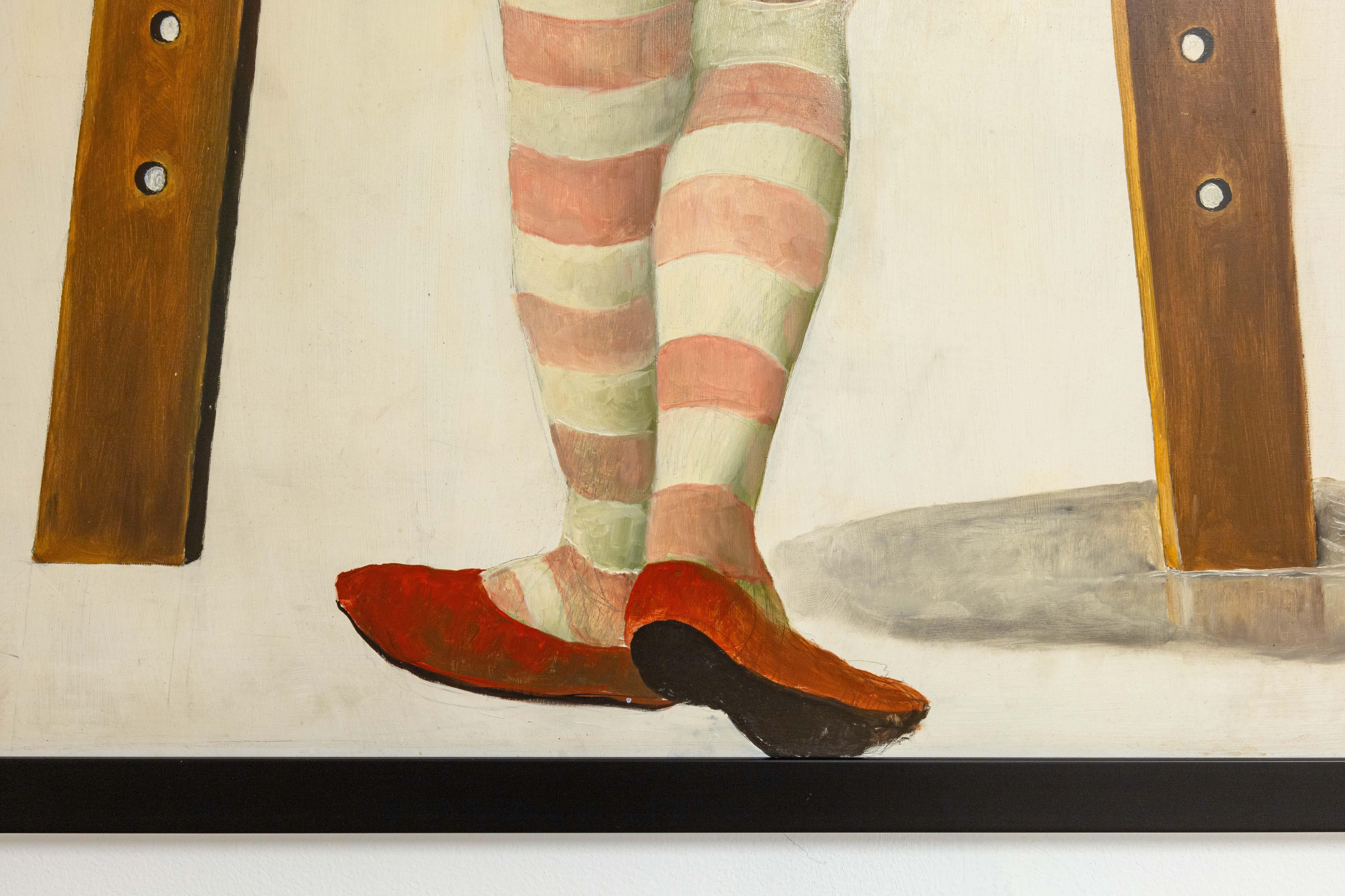 Thad Miller Nude at Easel Signed Modern Oil Painting Somerset Series 1978 Framed For Sale 5