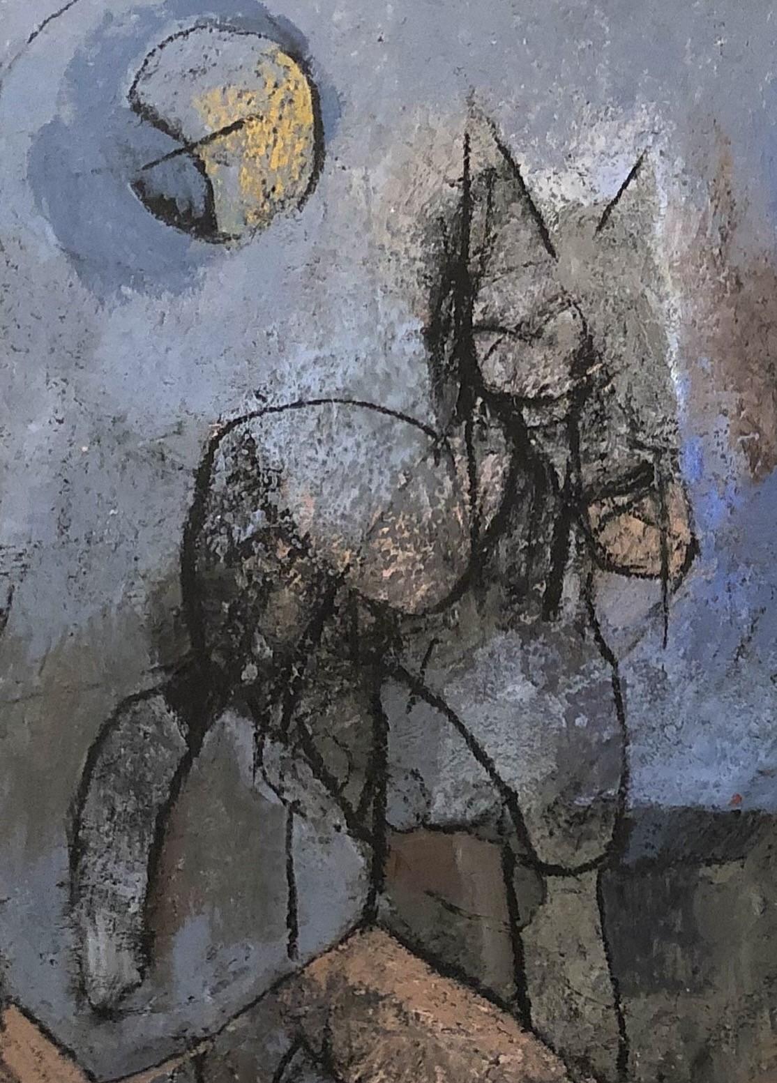 Gefallener Reiter – Painting von Thaddeus Radell