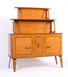 Buffet en bois courbé Herbert Von Thaden 1940's Mid Century Modern Thaden-Jordan