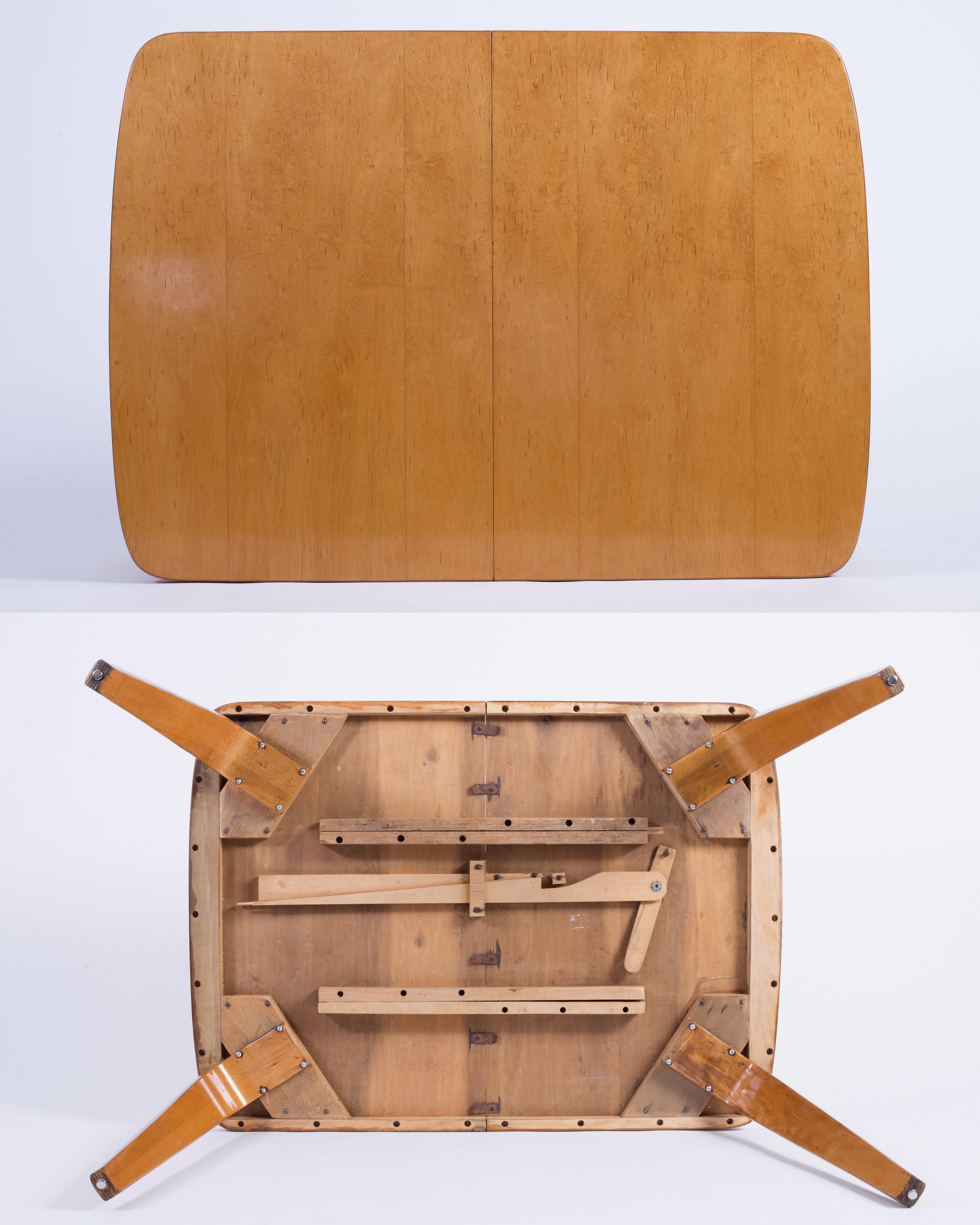 Thaden-Jordan 1940's Herbert Von Thaden Mid-Century Modern Table/Chairs 5pc Set en vente 4