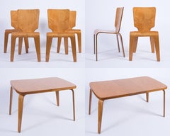 Thaden-Jordan 1940’s Herbert Von Thaden Mid-Century Modern Table/Chairs 5pc Set