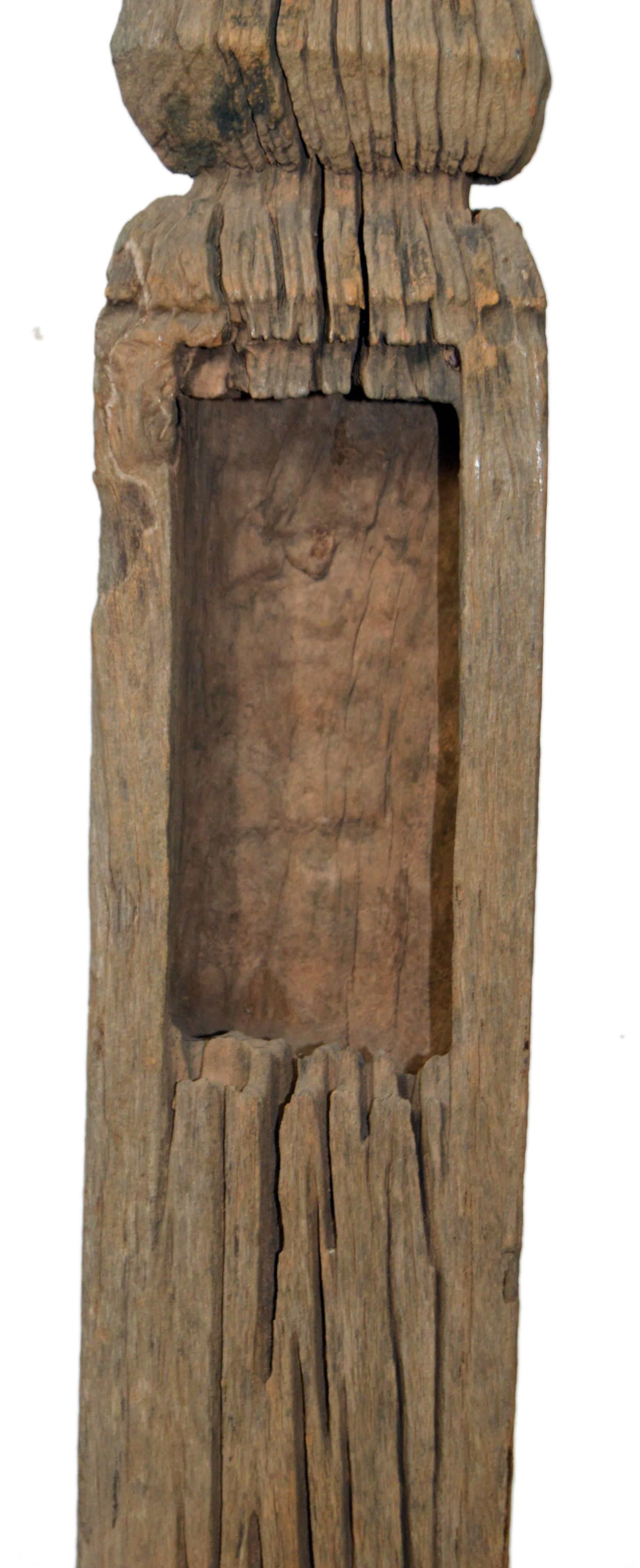 Hand-Carved Thai 19th Century Sculptural Architectural Fragment Possibly from a Spirit House