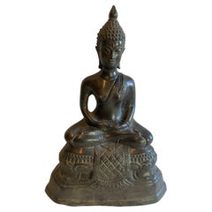 Thai Antique Bronze Meditation Buddha