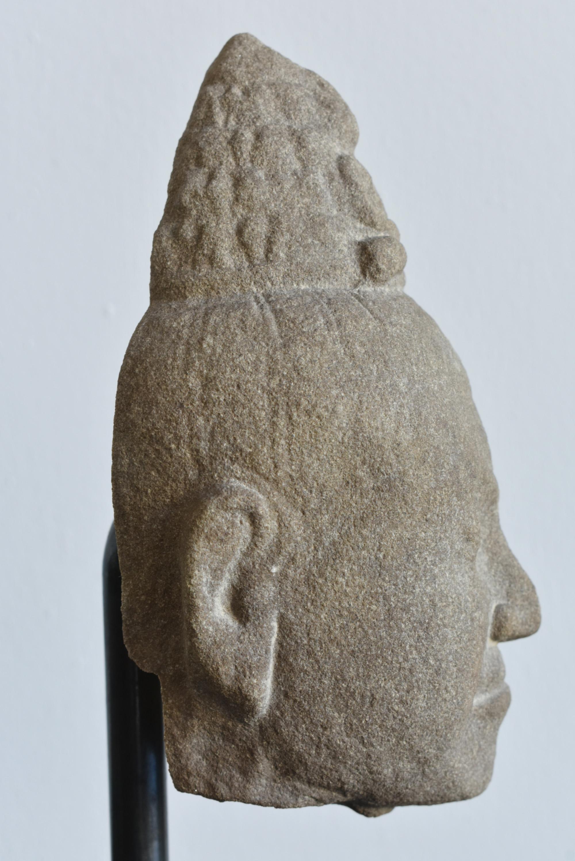 Thai Antique Stone Buddha Head / Buddha Figurine 4