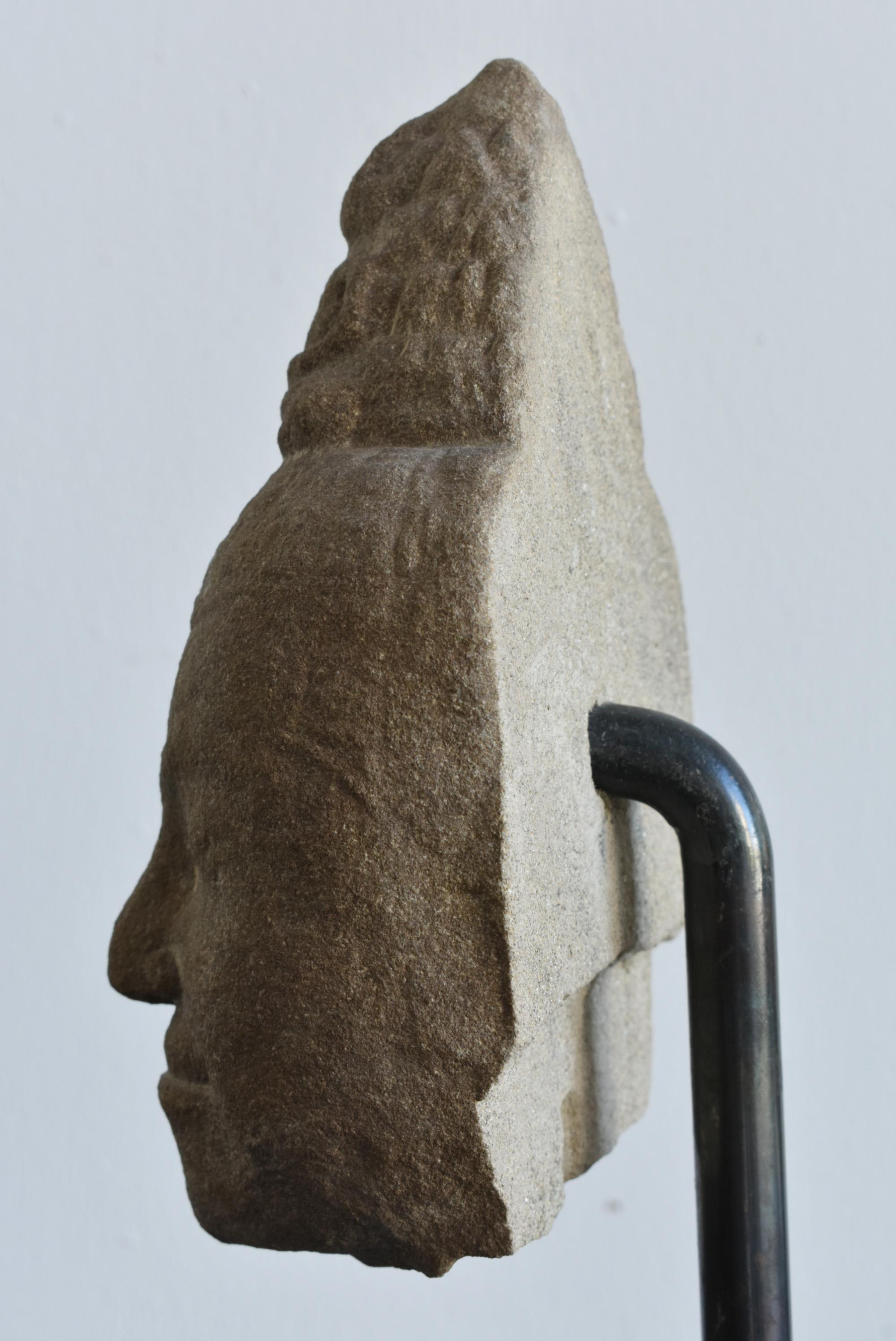 Thai Antique Stone Buddha Head / Buddha Figurine 5