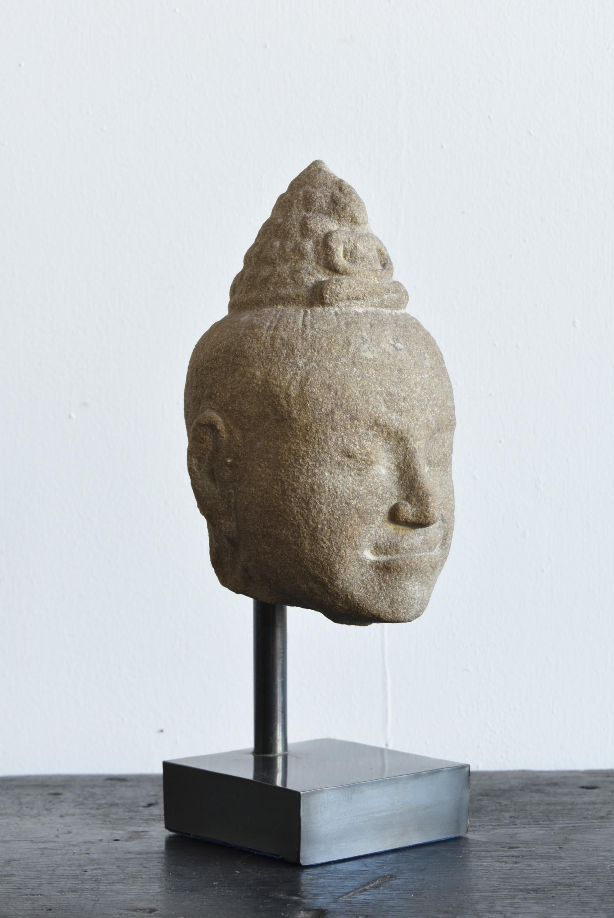 Thai Antique Stone Buddha Head / Buddha Figurine 8