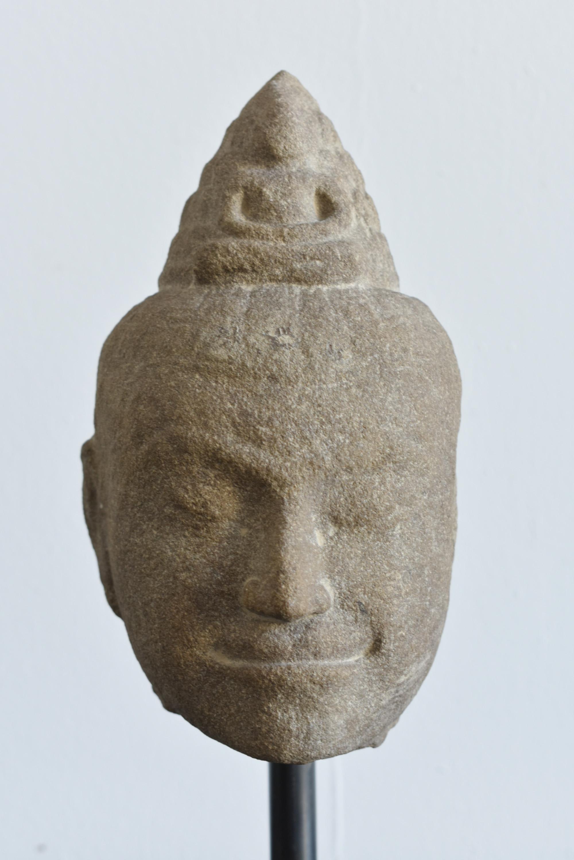 Hand-Carved Thai Antique Stone Buddha Head / Buddha Figurine